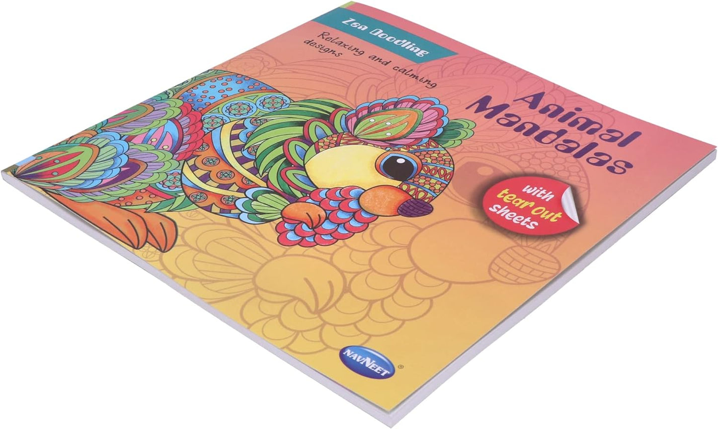 Navneet Zen Doodling- Animal Mandalas Colouring Book for Beginners and Adults