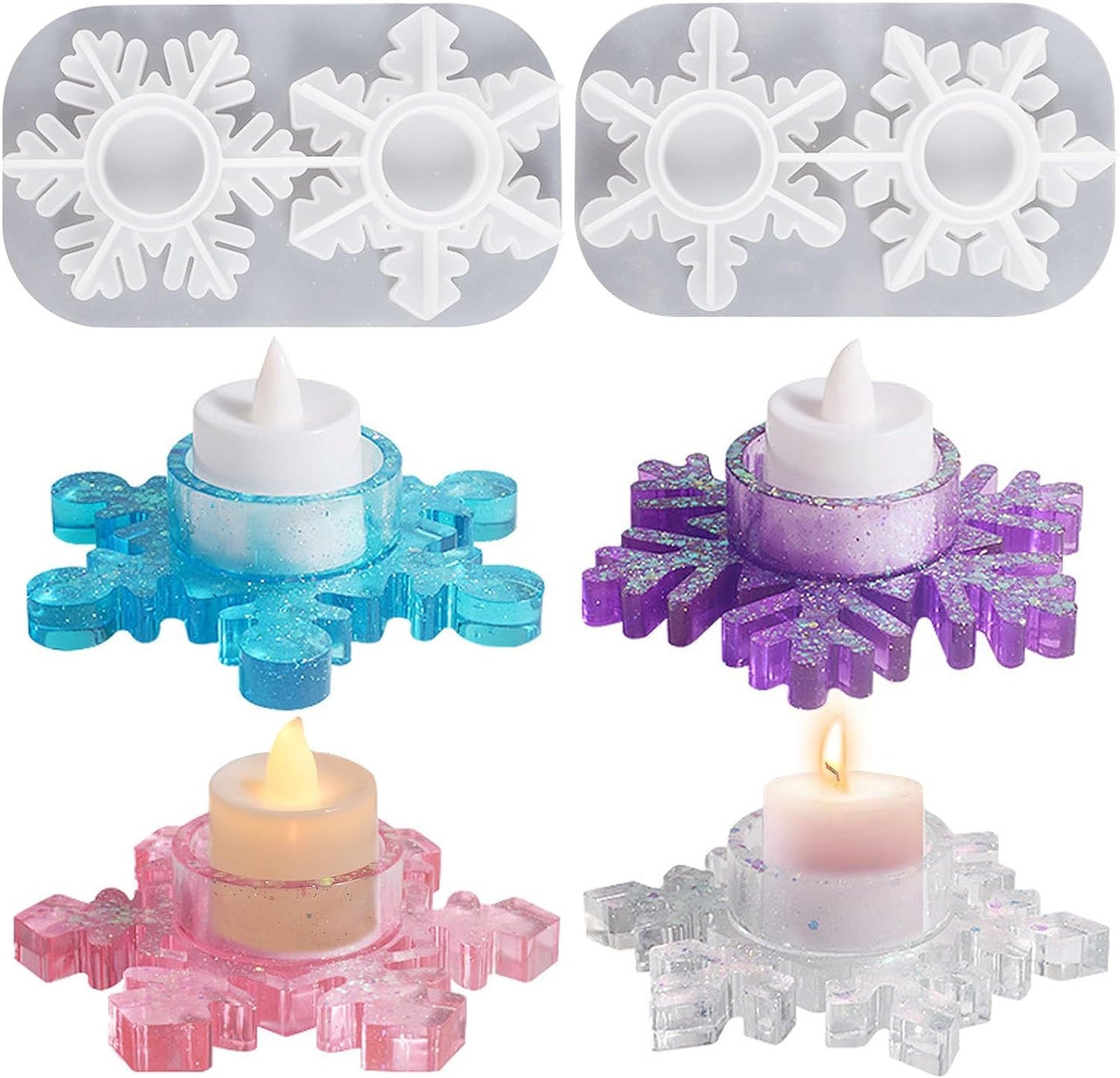 Silicone Mould Snowflakes Candle Holder