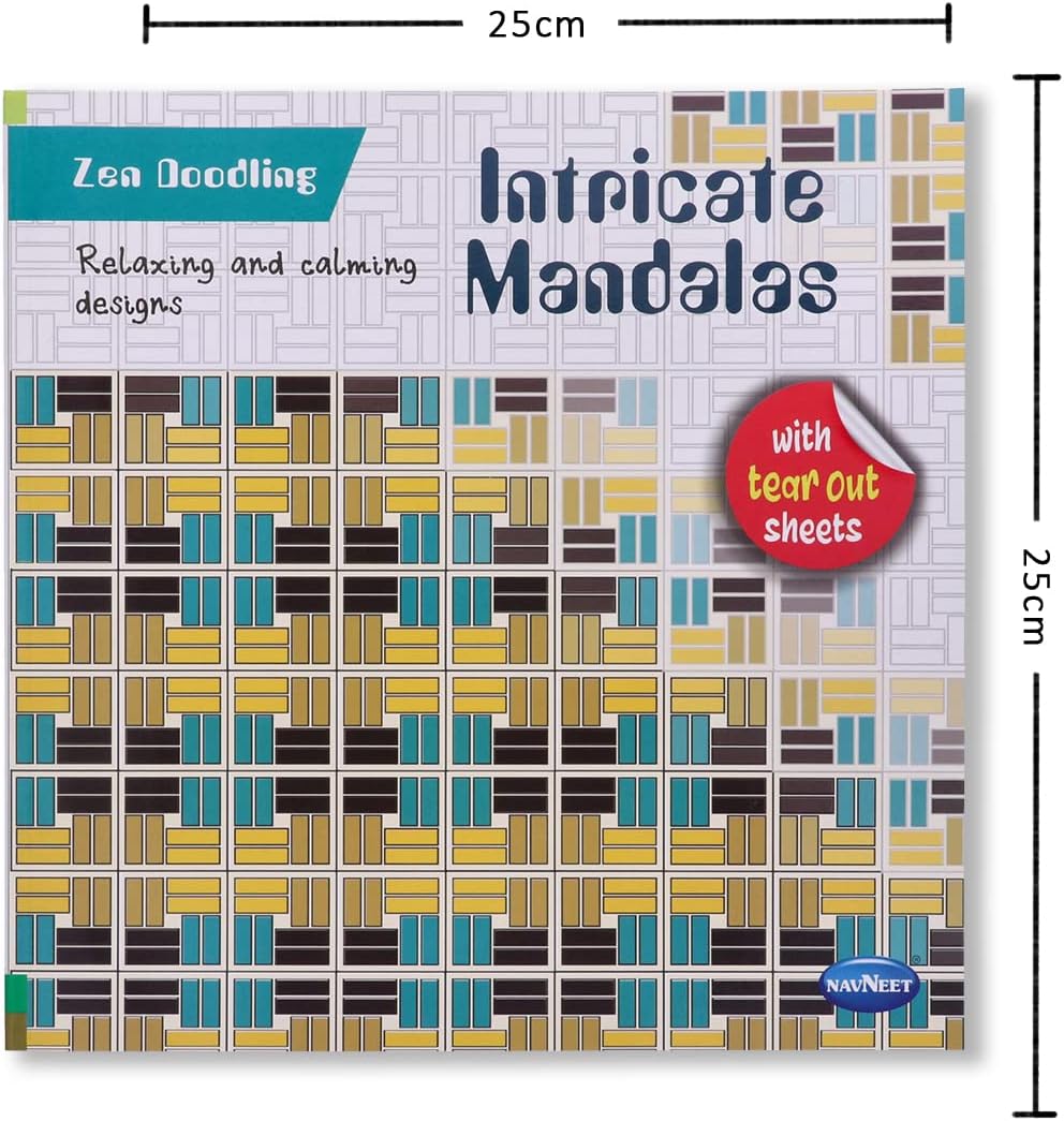 Navneet Zen Doodling - Intricate Mandalas Colouring Book for Beginners and Adults
