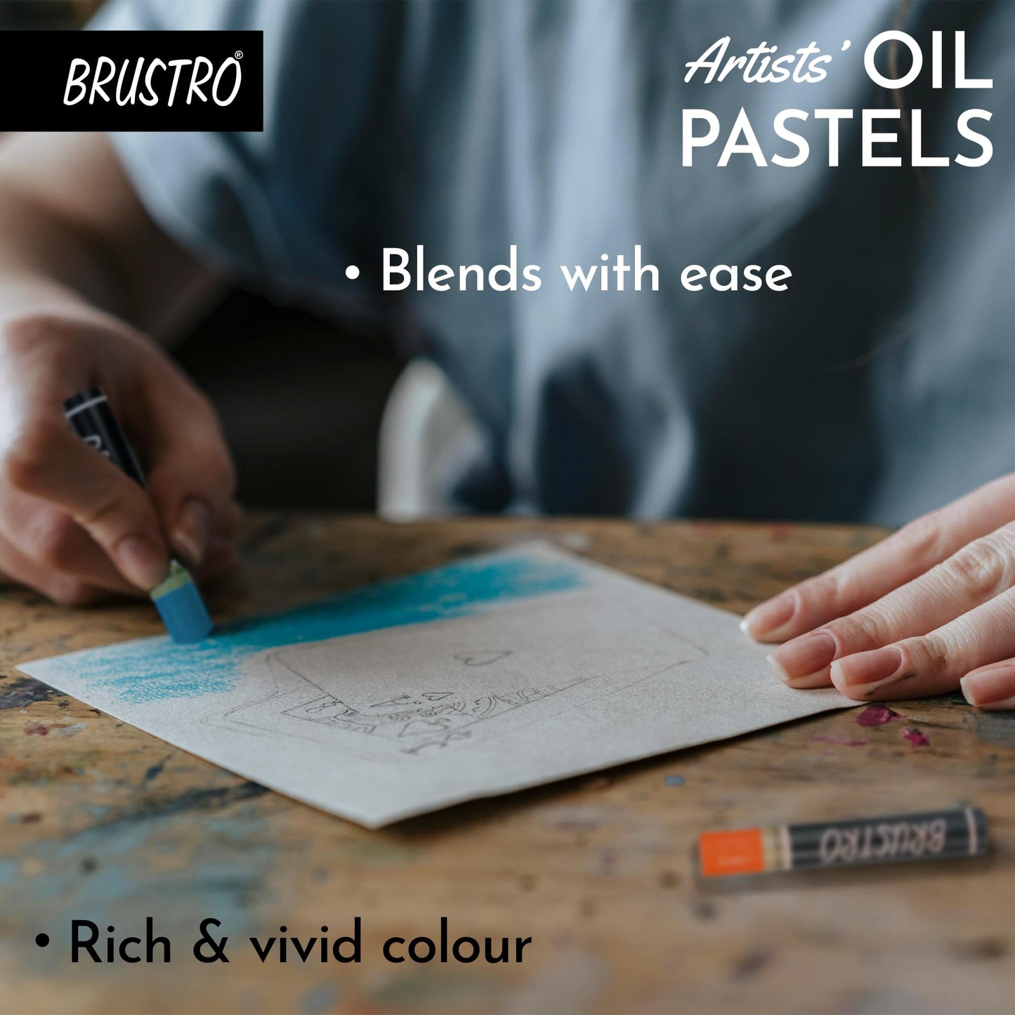 Brustro Artist Oil Pastels Set of 24
