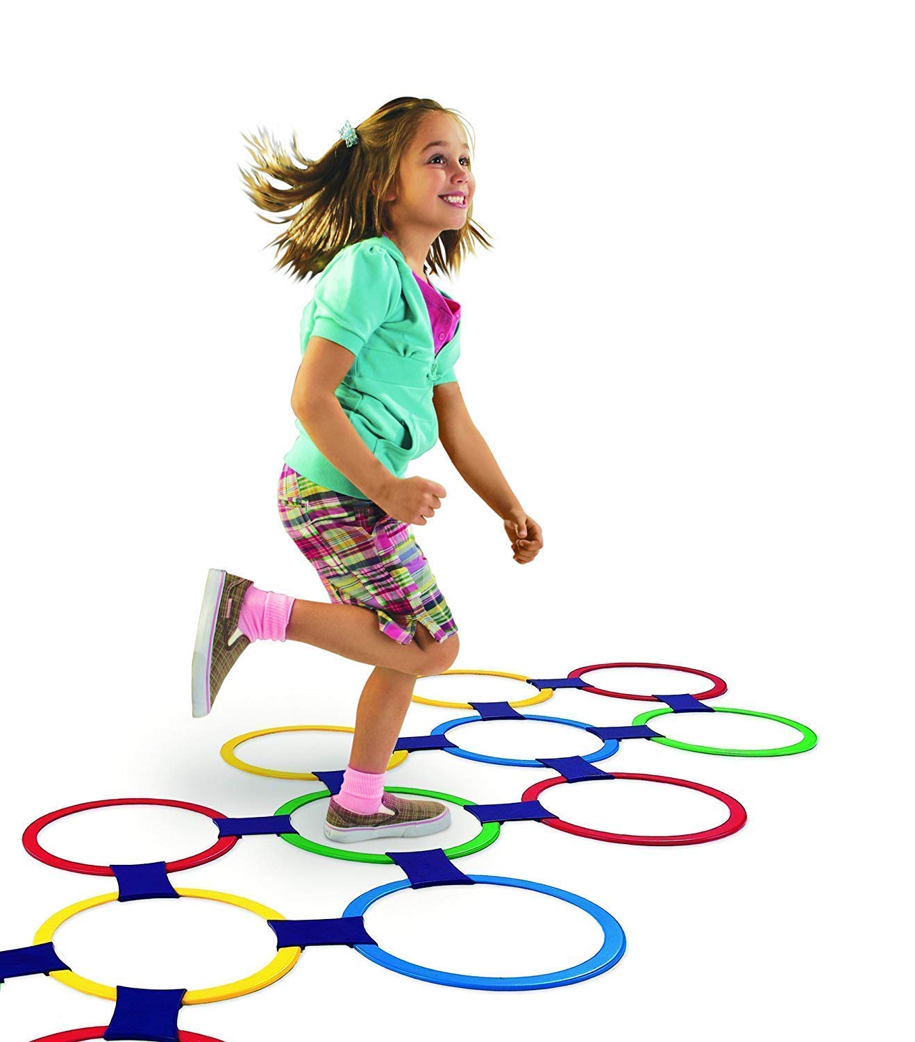Twister Hopscotch Active Indoor Play with Rings Game for Kids - Kids Hopscotch Game, Educational Colorful Rings Game for Kids, Indoor and Outdoor Games for Kids (Multicolor)