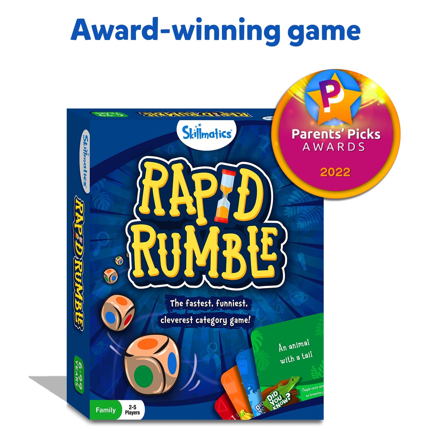 Skillmatics Board Game Rapid Rumble, Fun for Family Game Night, Educational Toy, Card Game for Kids, Teens & Adults, Gifts