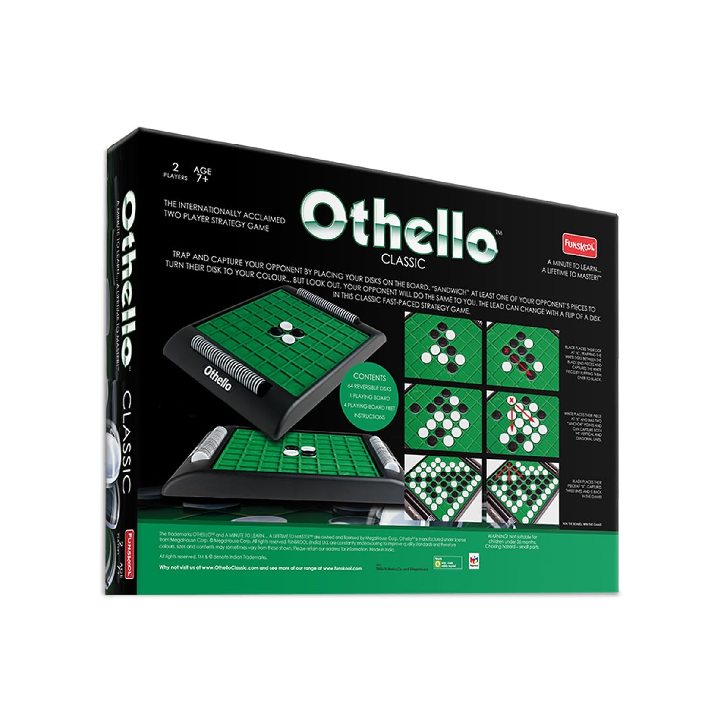 Funskool Games Othello Strategy Game 2 players Ages 8 and above for kids 8+ years