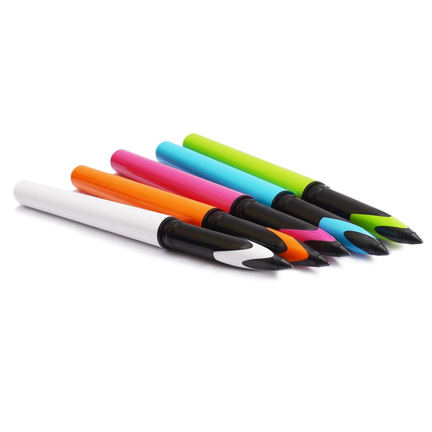 Uniball Air UBA188ELM 0.5mm Roller Ball Pen | Multicolour Body, Blue Ink - Pack of 5