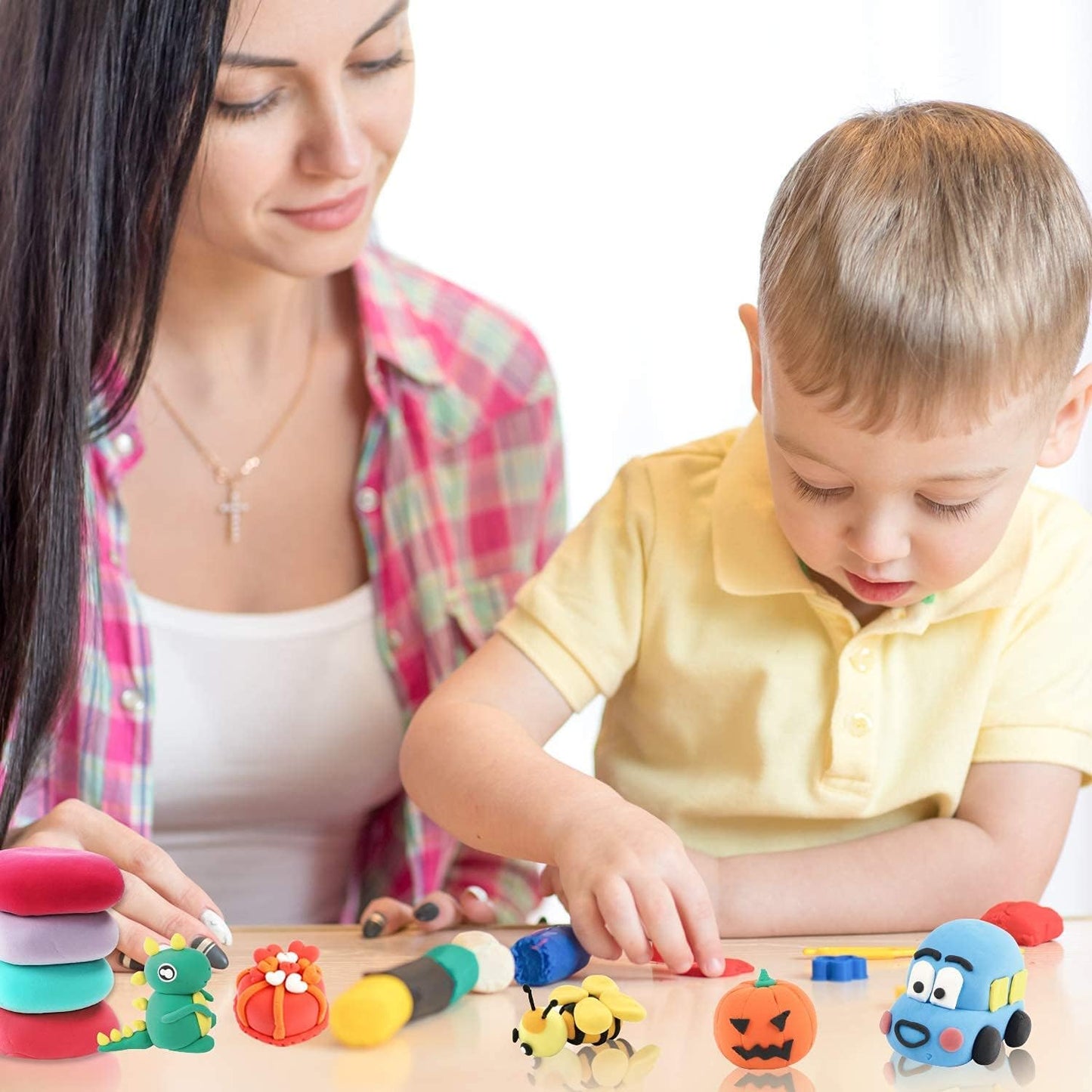 DIY Ultra-Light Air Drying Super Clay for Craft of 12 Colours Fluffy Foam Bouncing Clay for Kids