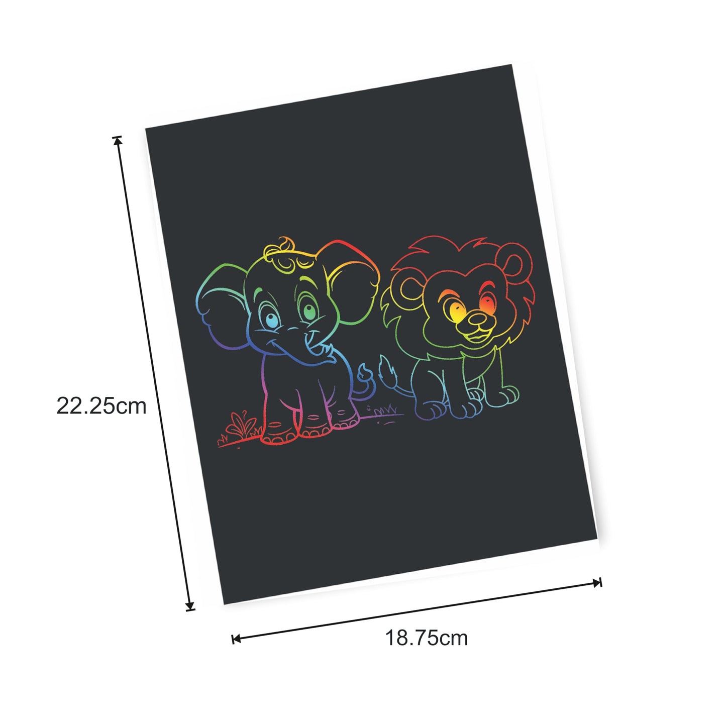 Ratna's Neon Art Jungle Junior Creative Coloring Kit with 12 Sheets (18.75 X 22.25 cm) and 12 Sketch Pens - Creative Coloring Fun for All Ages