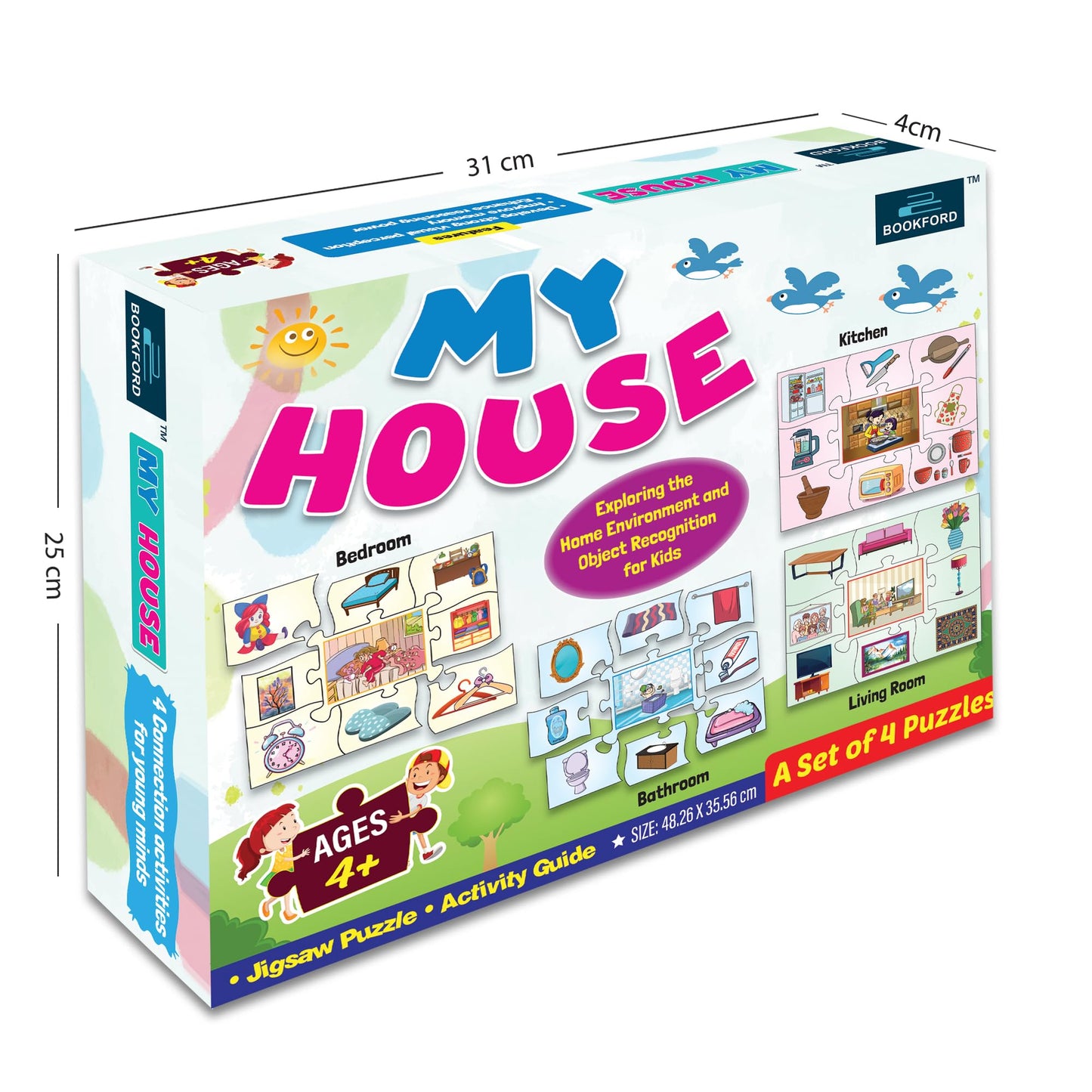 Book Ford My House Jigsaw Puzzle Game & Fun and Learning Educational Toy for Kids (36 Pieces)