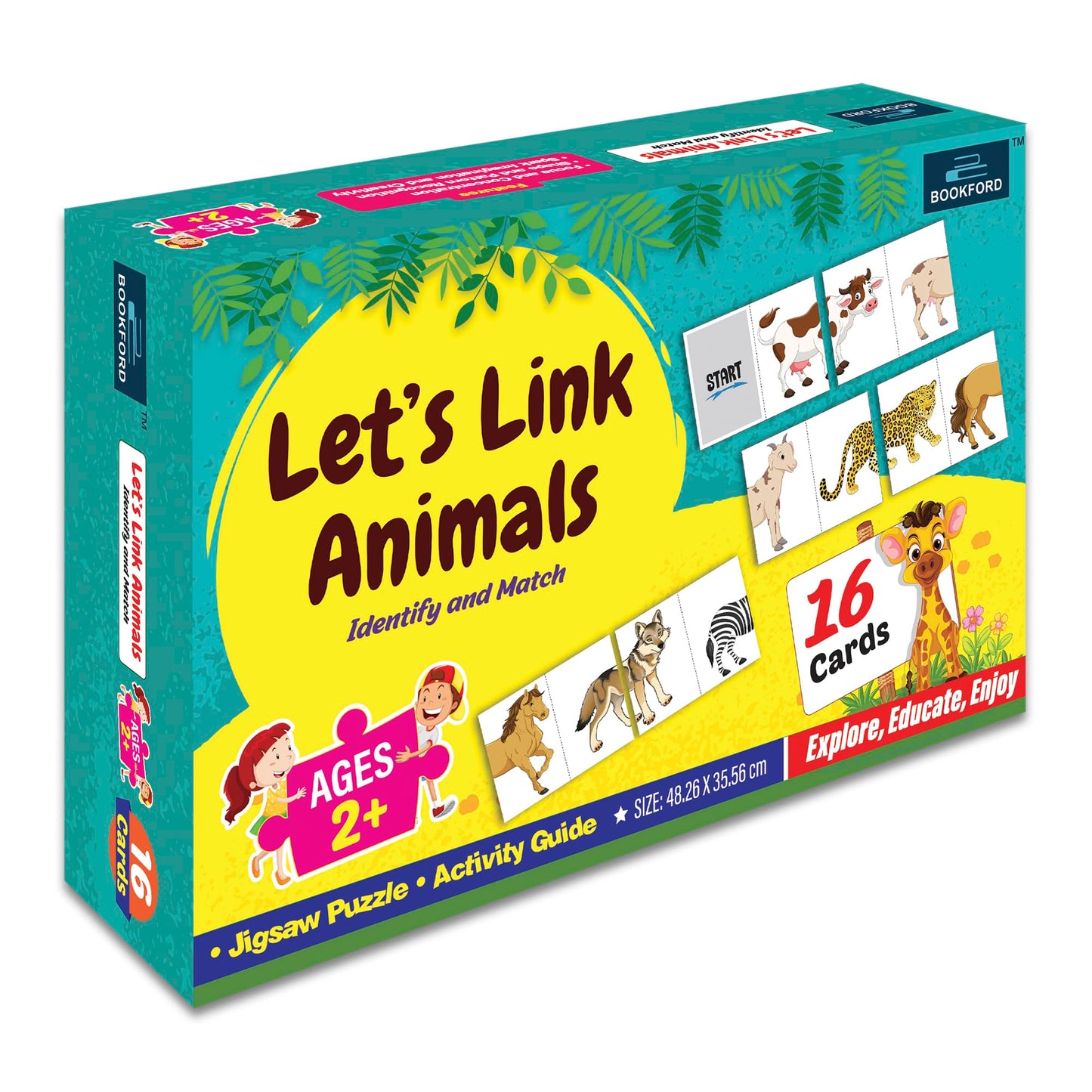 Book Ford Let's Link Animals Card Puzzle for Kids
