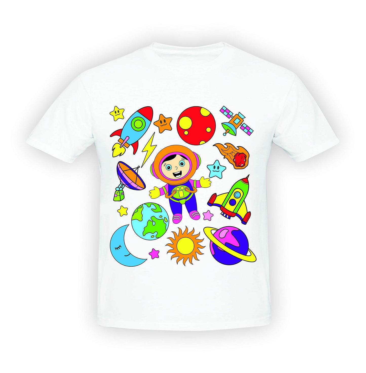Ratna's Paint Your T-Shirt A Perfect Art and Craft kit for Kids (Space)