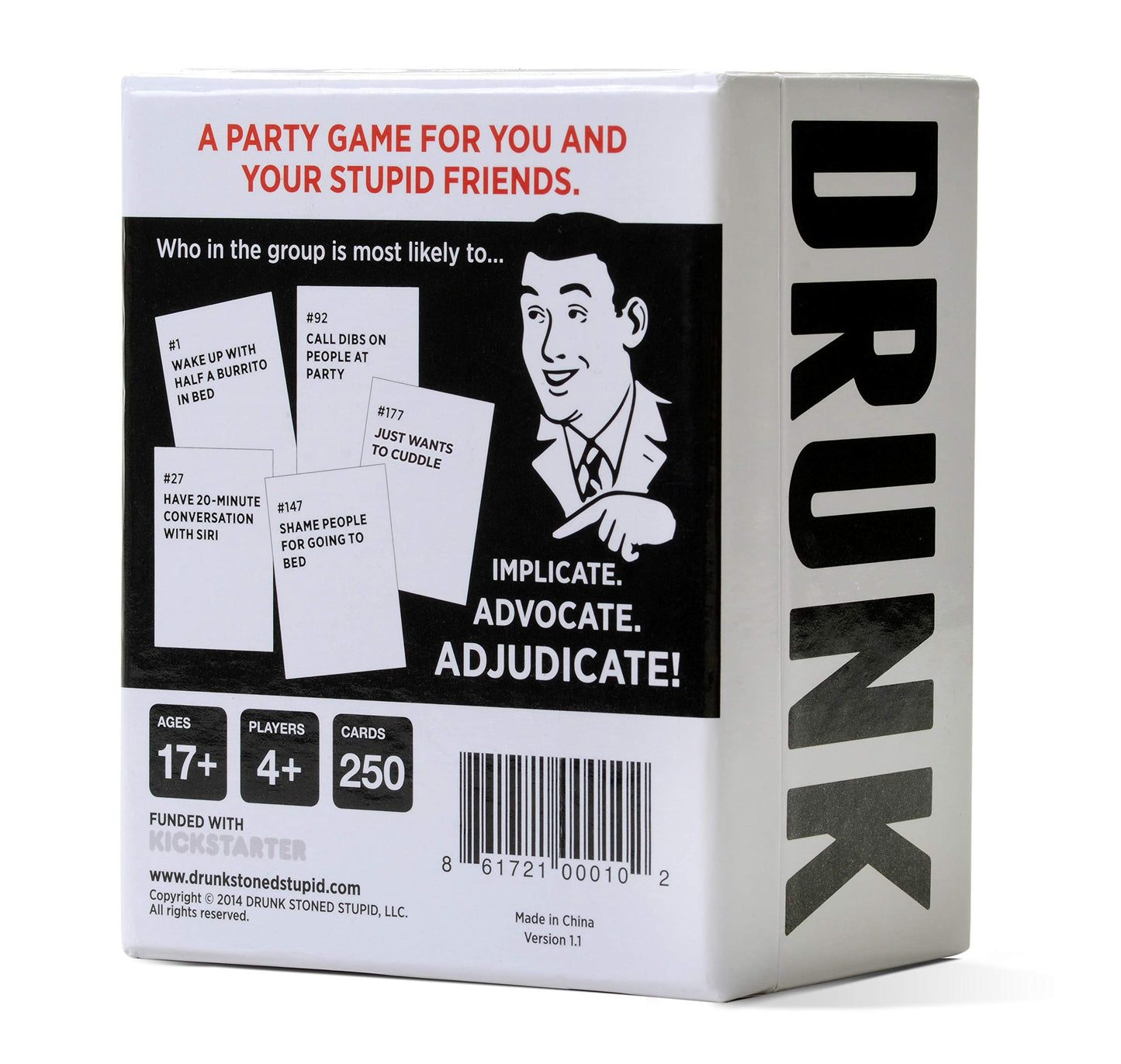 Drunk Stoned OR Stupid Card Game, A Party Game for You and Your Friends -Card Game for 17+ and Adults