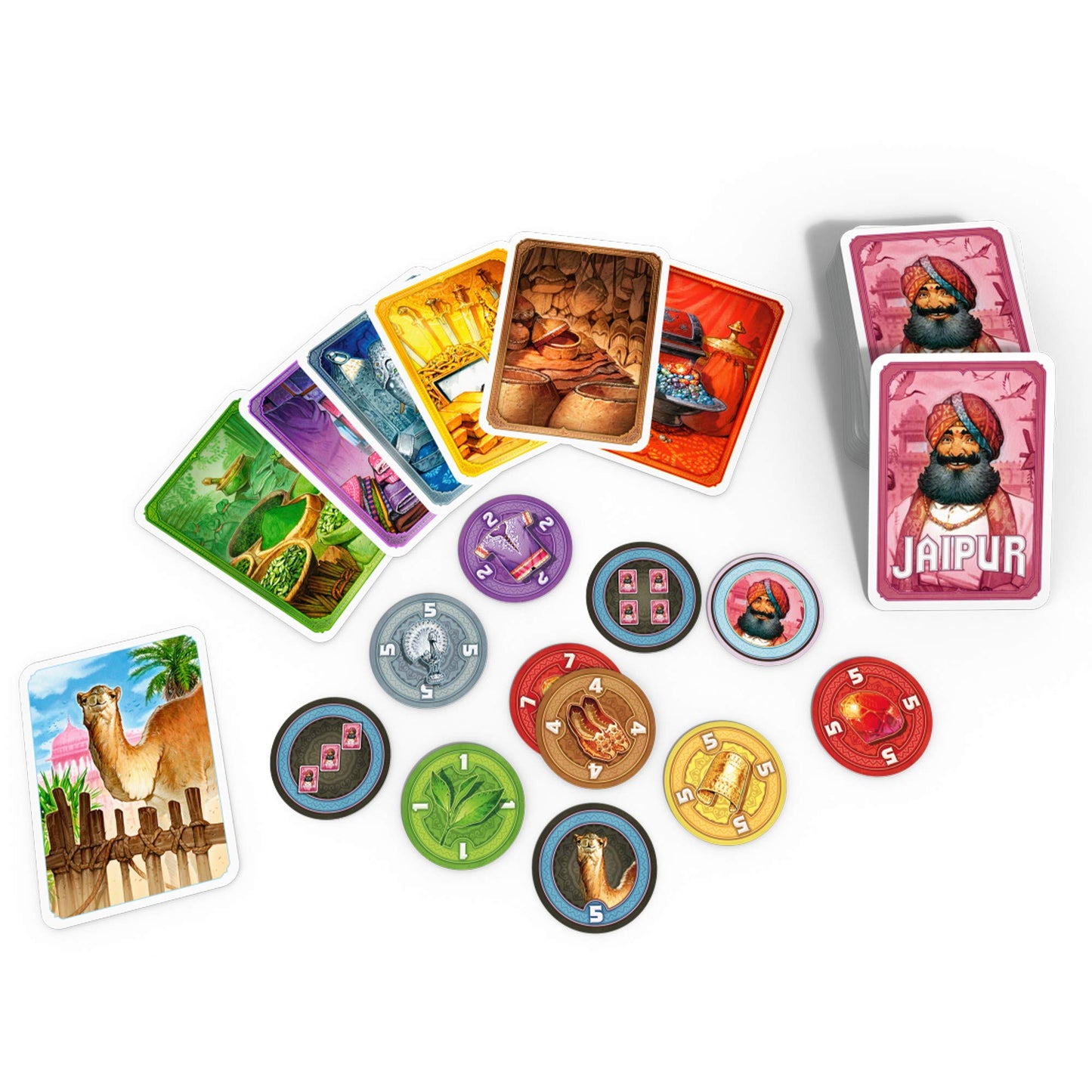 Jaipur Board Game Fast-Paced Duel of Merchants! Strategic Trading and Market Gameplay
