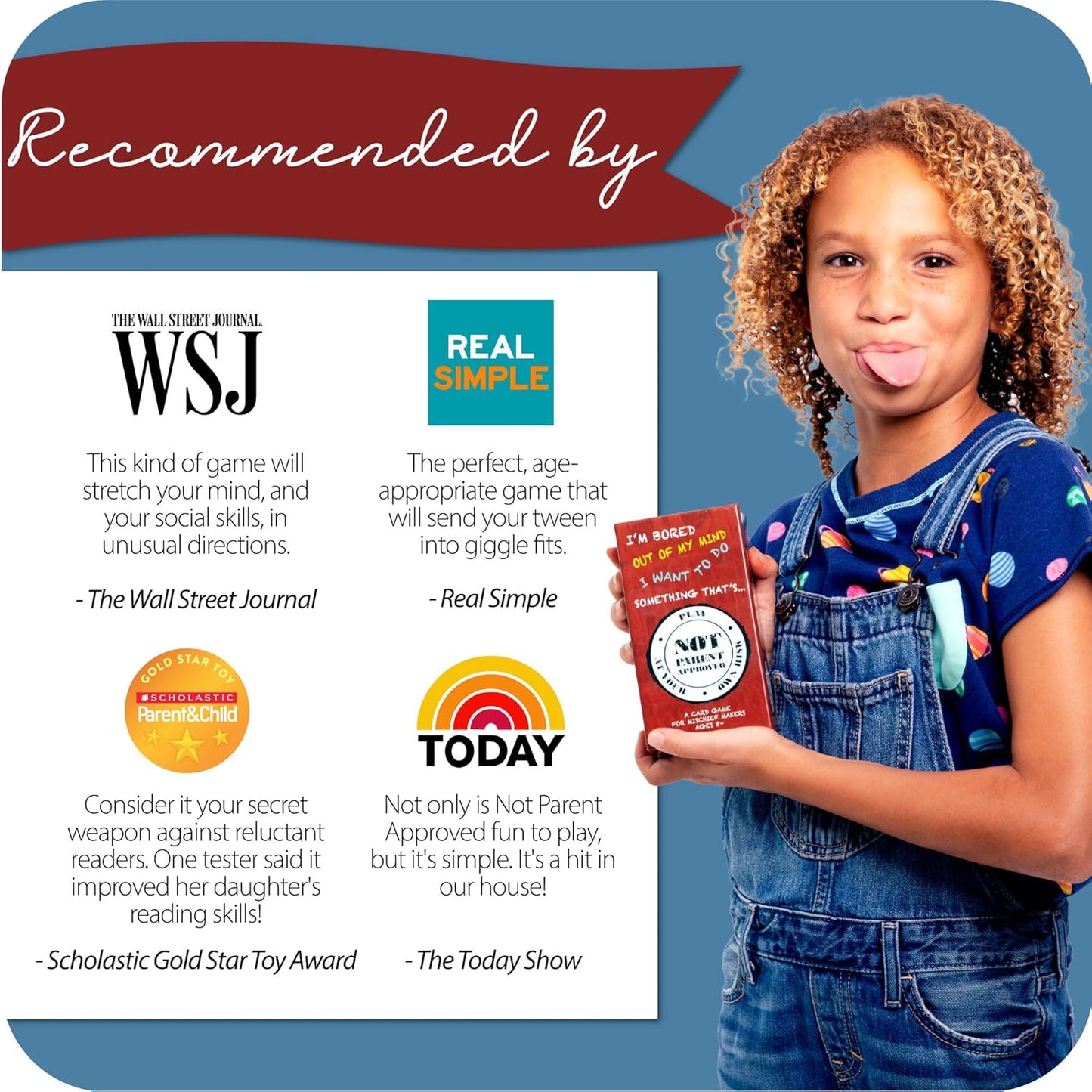 Not Parent Approved - The Hilarious Family Game Night Card Game for Kids, Teens & Tweens, The Perfect Funny Christmas & Birthday Gift for Boys & Girls