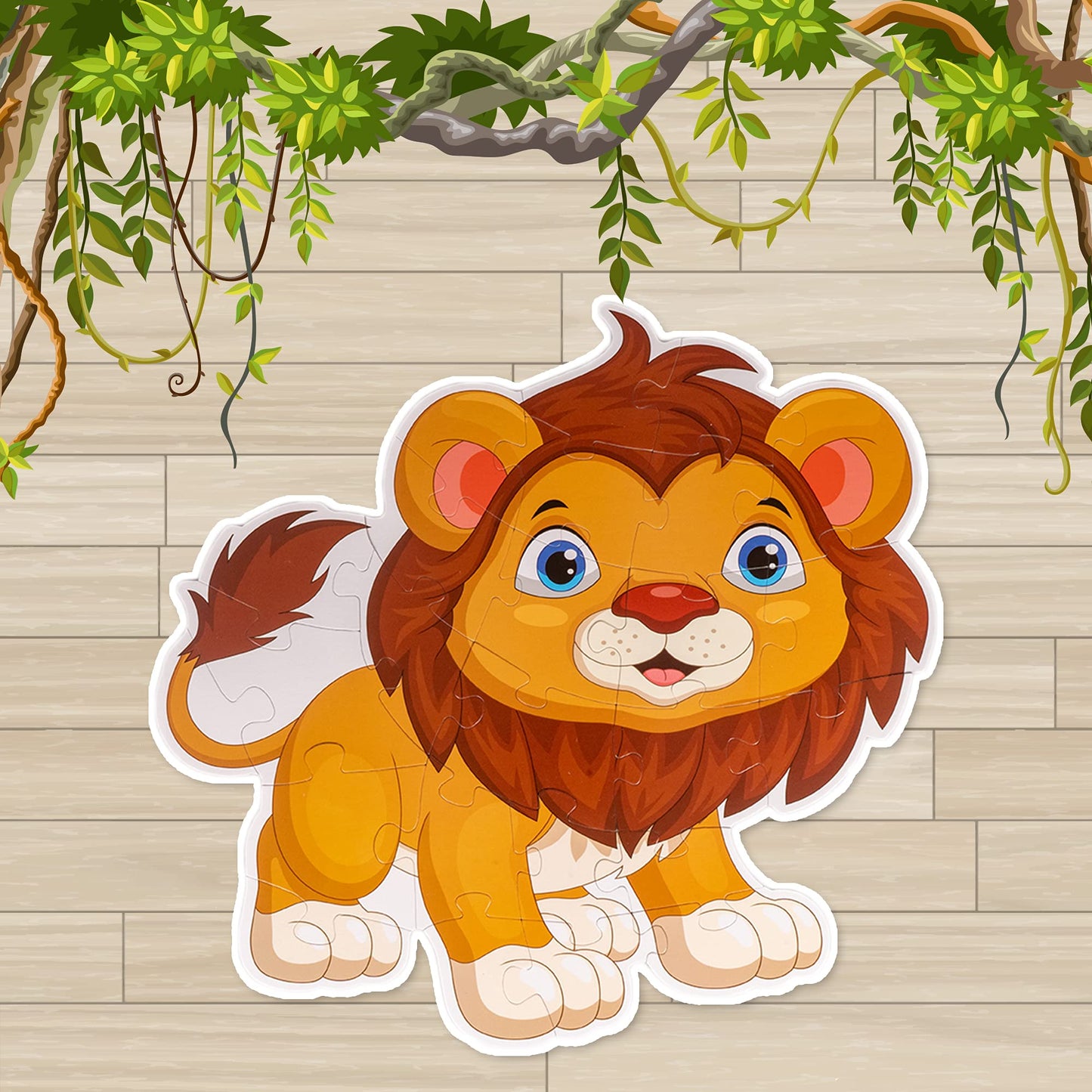 Ratna's My First Big Puzzle Lion 25 Pieces Jigsaw Puzzle for Kids | A Perfect Jumbo Jigsaw Floor Puzzle for Little Hands