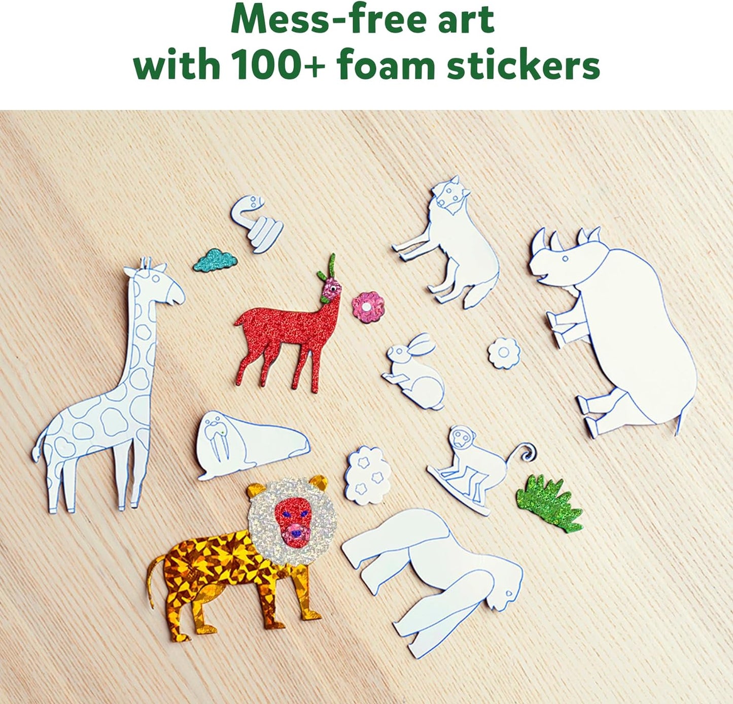 Skillmatics Art & Craft Activity - Foil Fun Animals, No Mess Art for Kids, Craft Kits & Supplies, DIY Creative Activity, Gifts