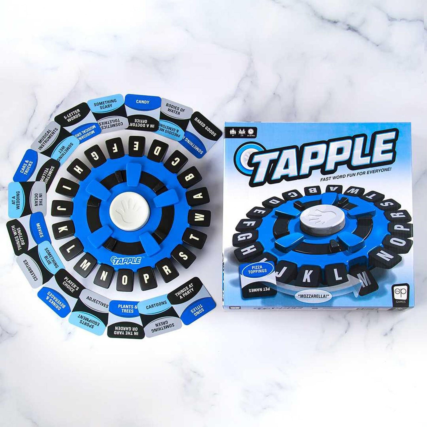 Tapple Word Game Fast-Paced Family Board Game Choose A Category & Race Against The Timer To Be The Last Player Learning Game Great For All Ages