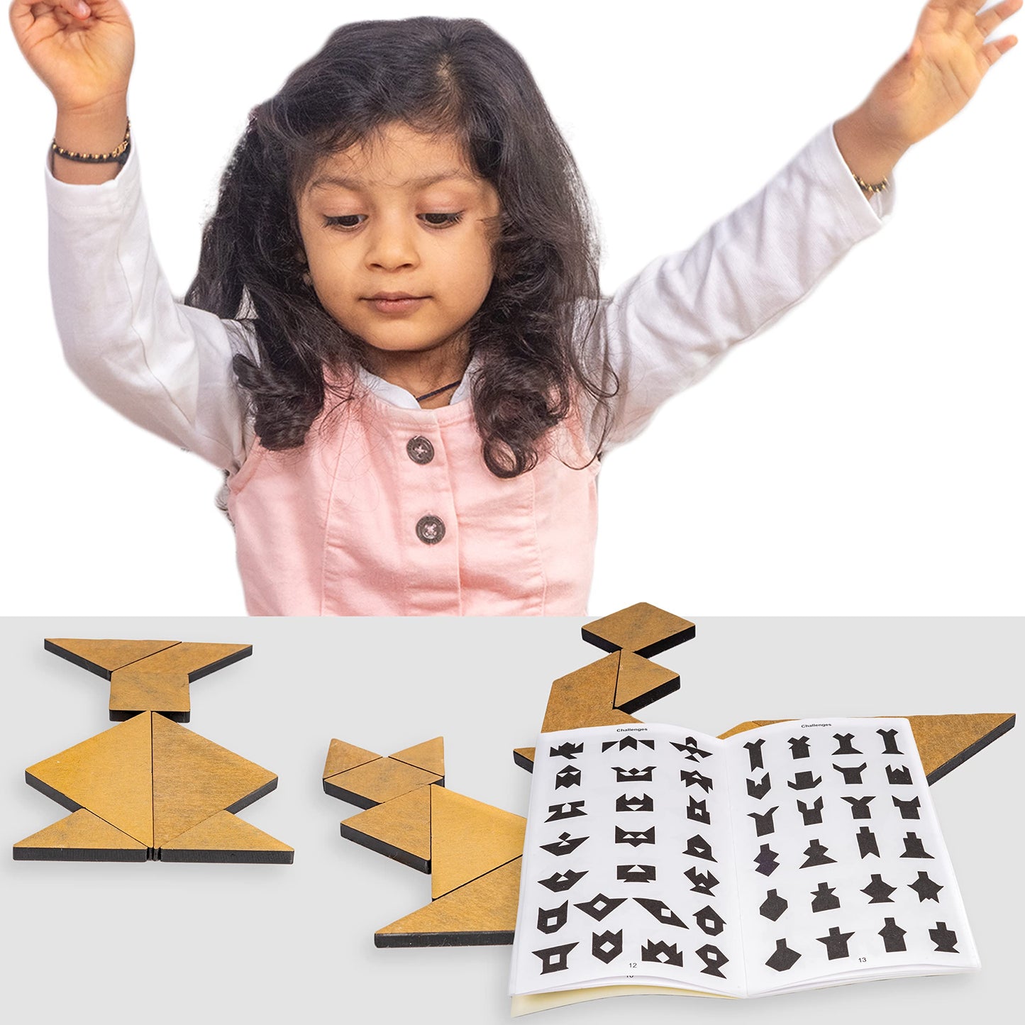 Toysbox Tangram Puzzle 7 Pieces and 786 Patterns Educational Jigsaw Puzzle Game of Shapes for Mind Development of Kids