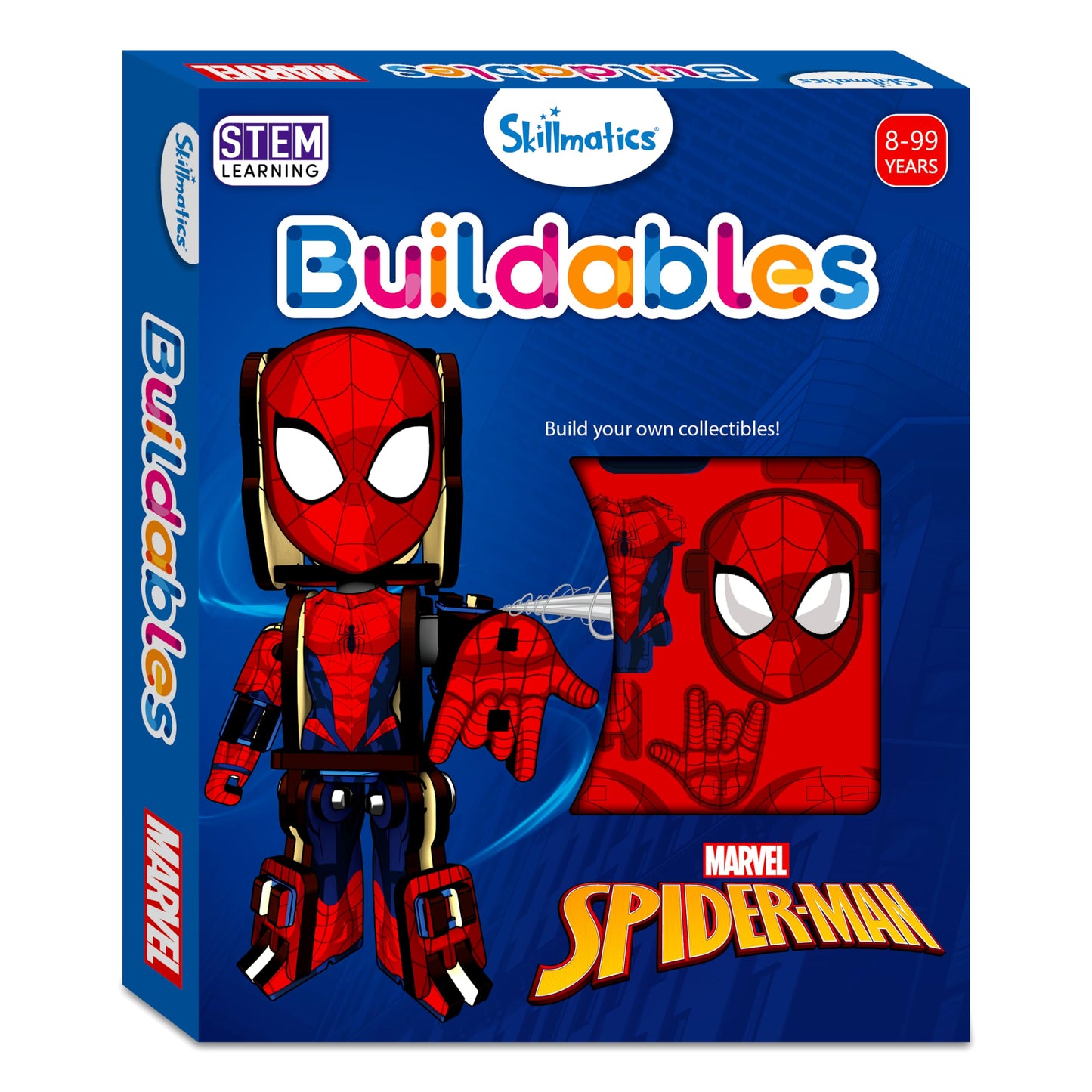 Skillmatics Marvel Stem Building Toy - Buildables Spider-Man, Gifts For Ages 8 & Up, Diy Action Toy Figures & Collectibles, 70 Pieces