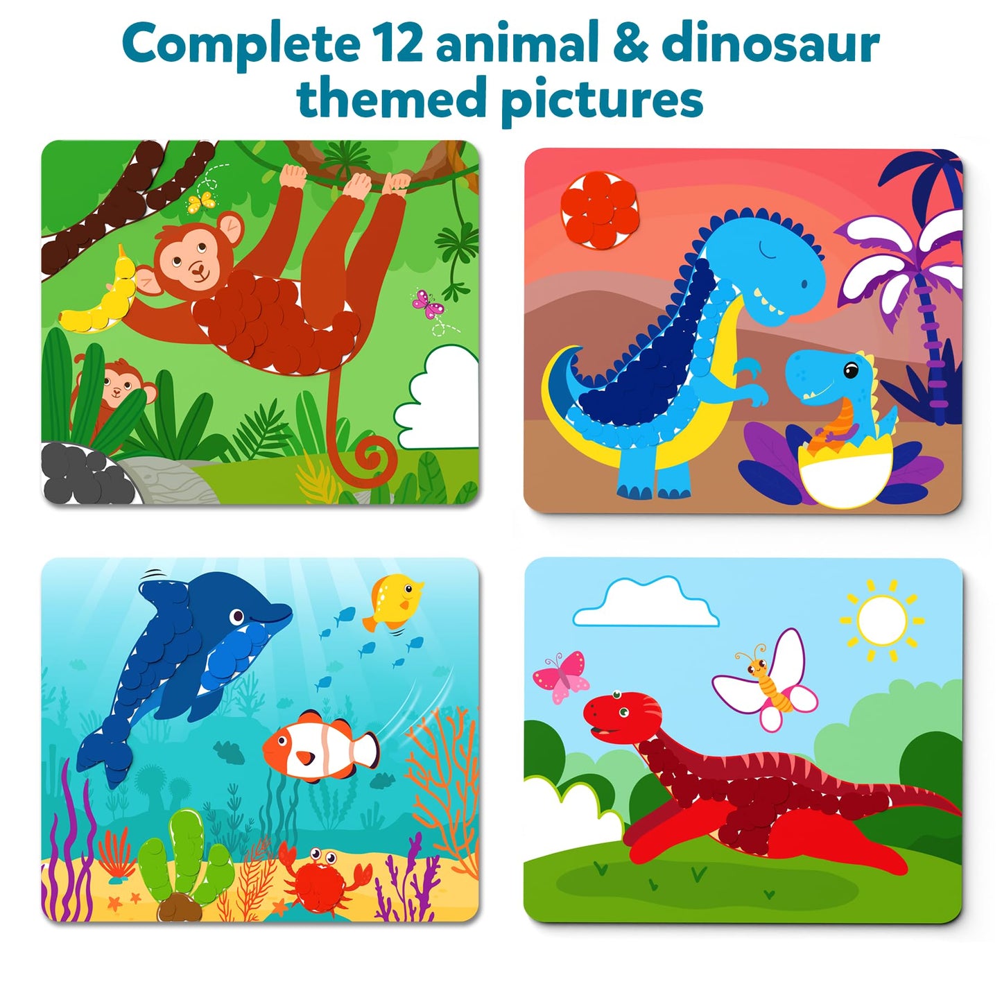 Skillmatics Art Activity - Dot It Combo, No Mess Sticker Art for Kids, Craft Kits, DIY Activity, Gifts