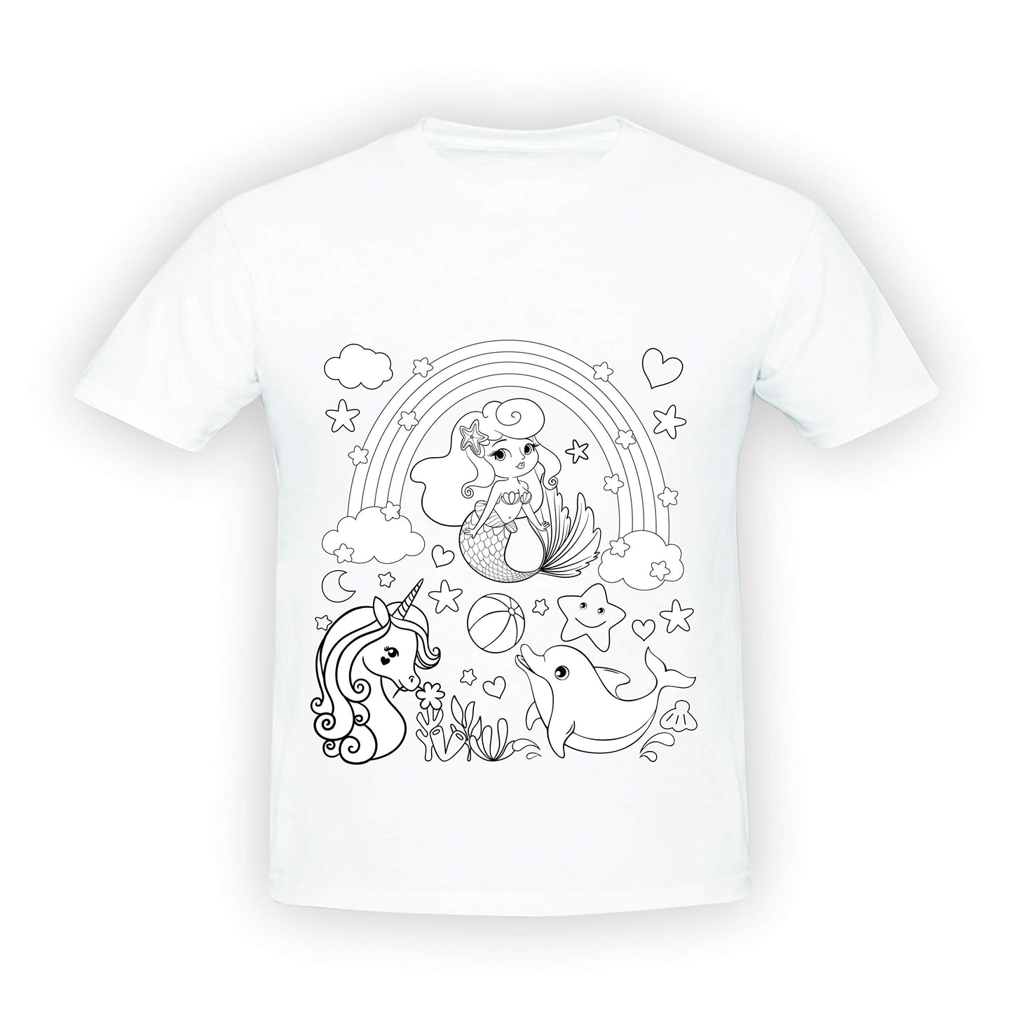 Ratna's Paint Your T-Shirt A Perfect Art and Craft kit for Kids (Mermaid)