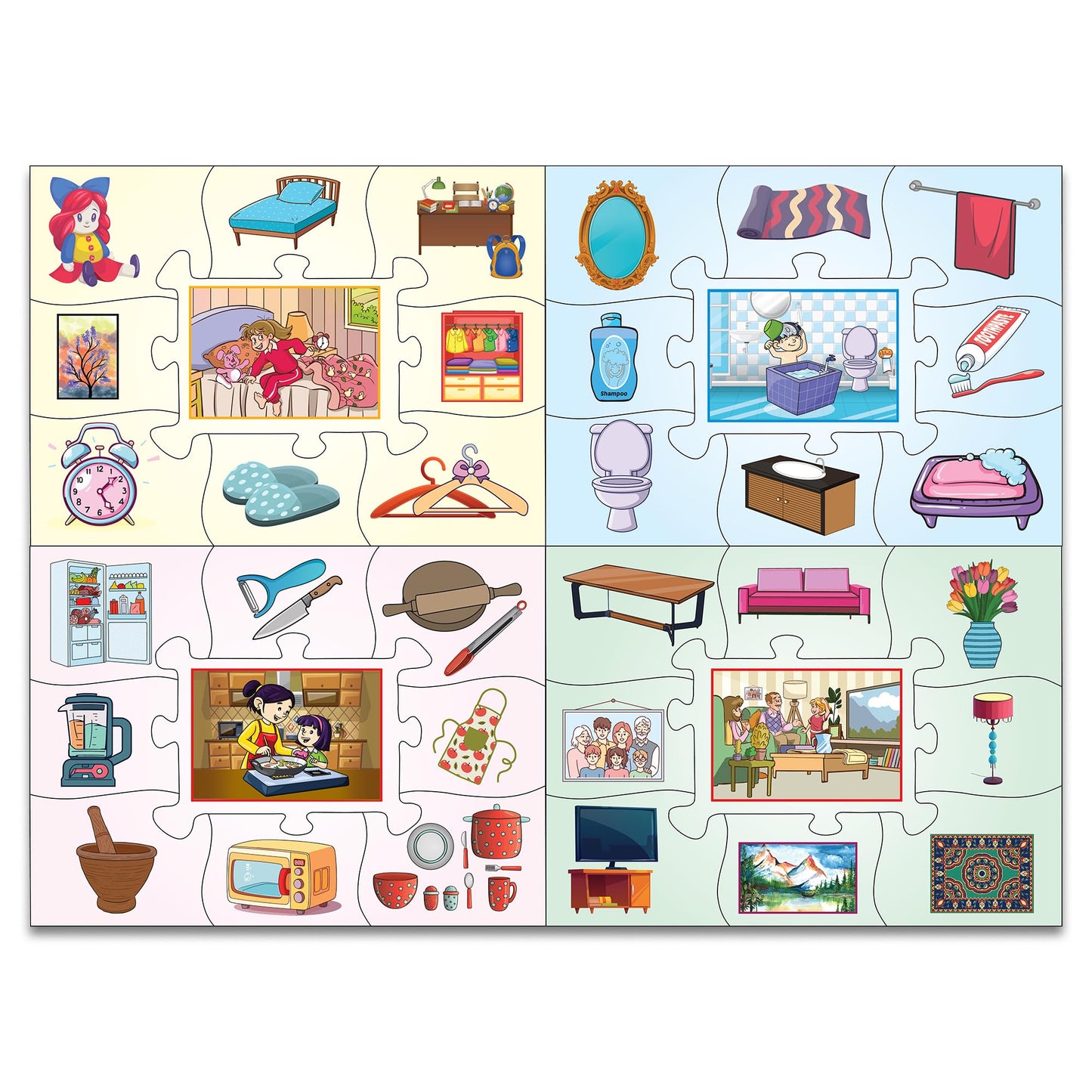 Book Ford My House Jigsaw Puzzle Game & Fun and Learning Educational Toy for Kids (36 Pieces)