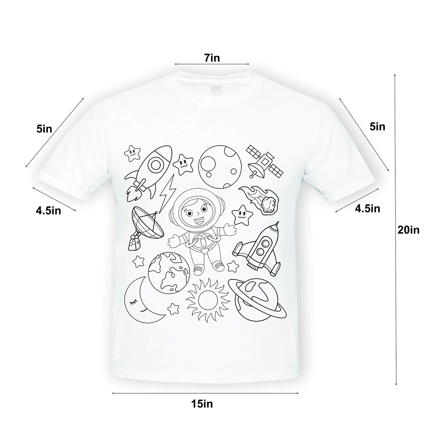 Ratna's Paint Your T-Shirt A Perfect Art and Craft kit for Kids (Space)