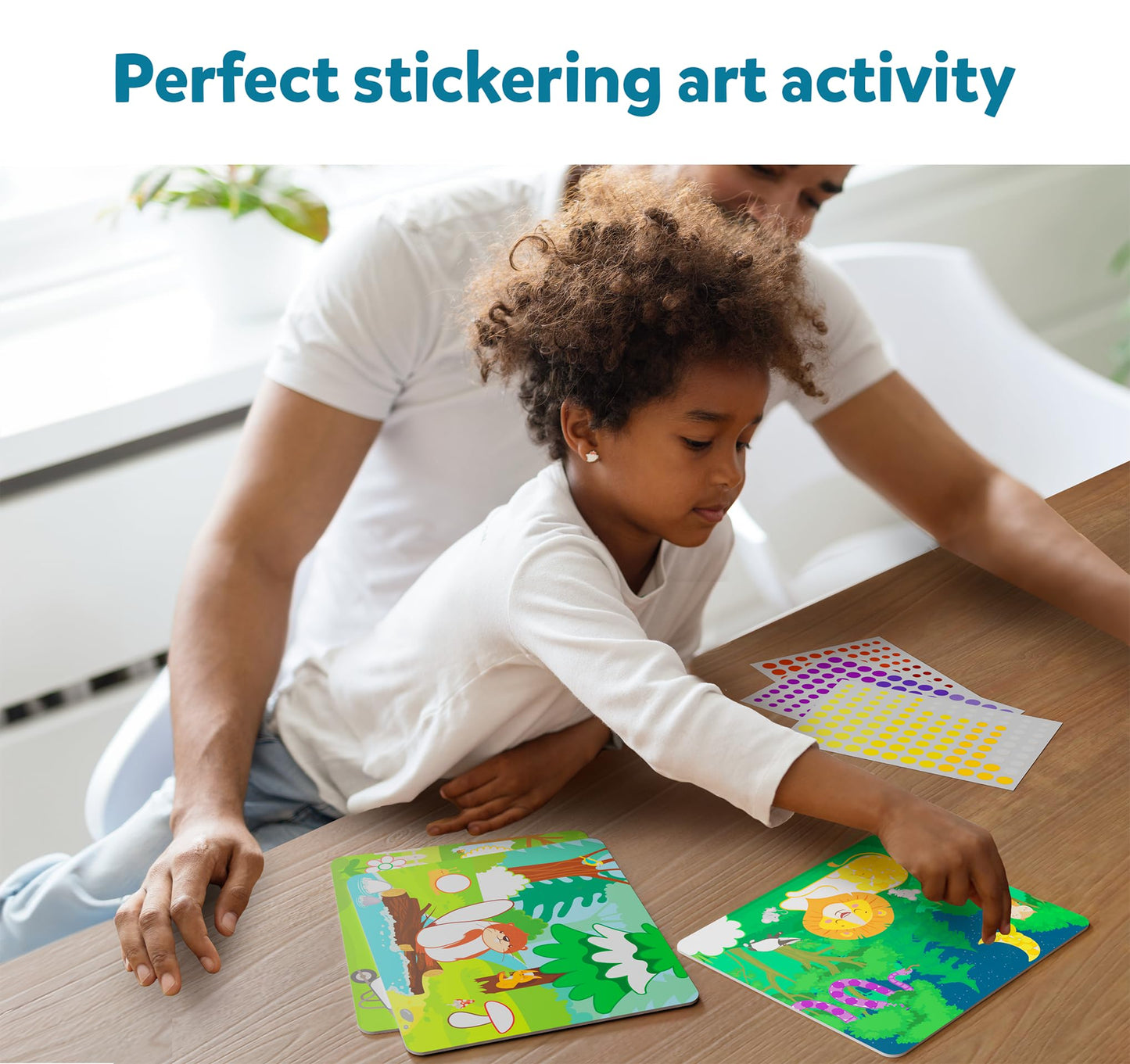 Skillmatics Art Activity - Dot It Animals, No Mess Sticker Art for Kids, Craft Kits, DIY Activity, Gifts