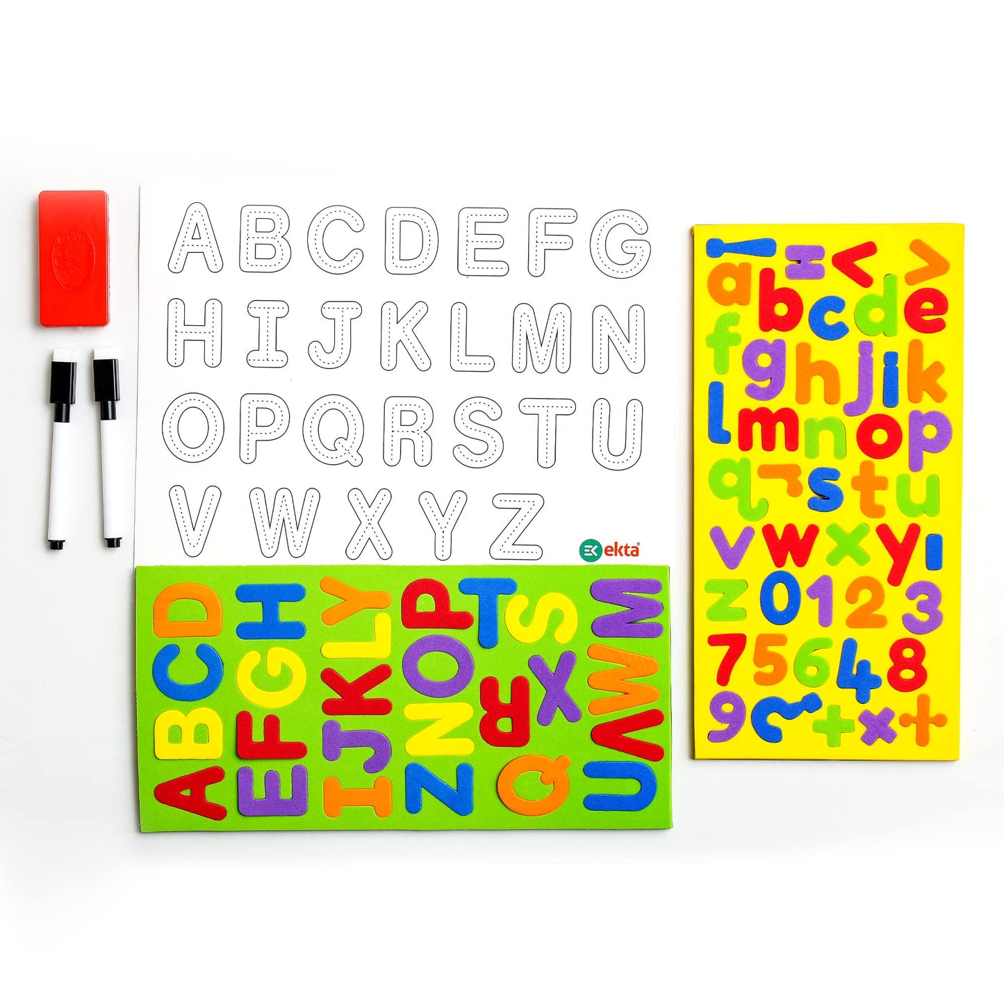 Ekta 6 in 1 Magnetic Alphabet & Numbers Game, Learning & Educational Magnetic Board Game