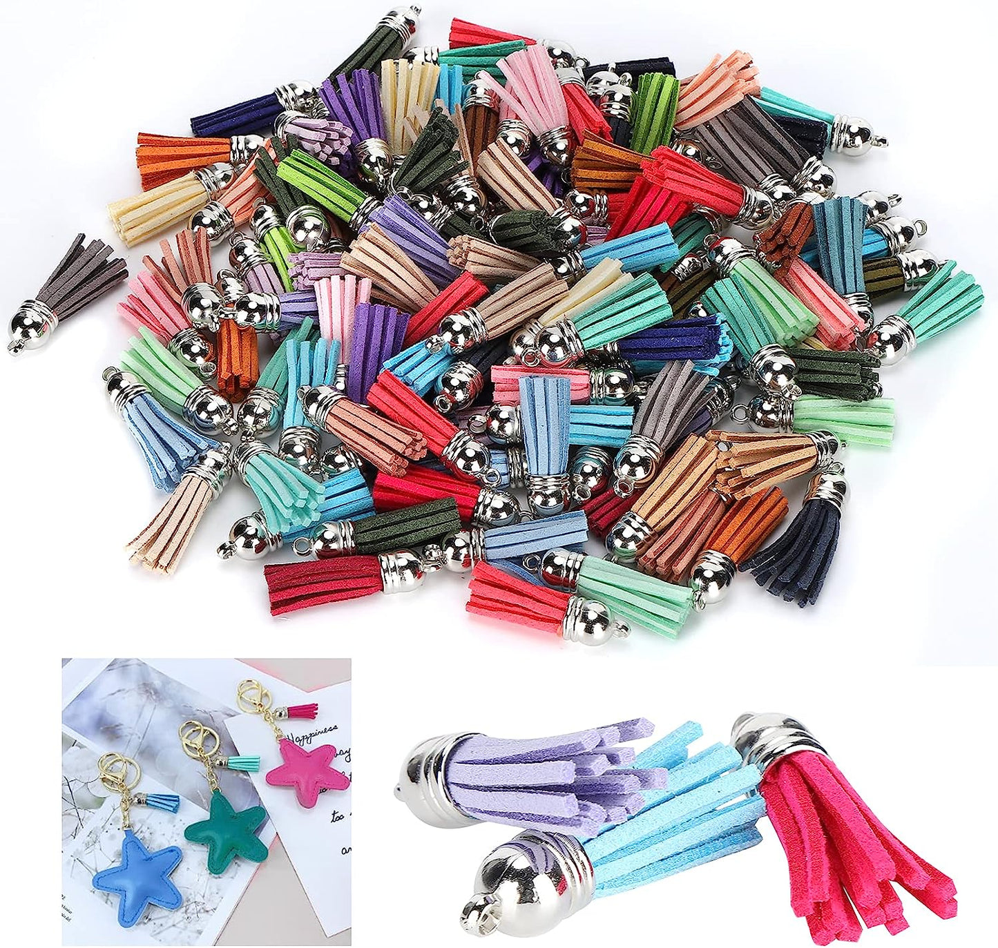 Leather Tassel Silver Cap