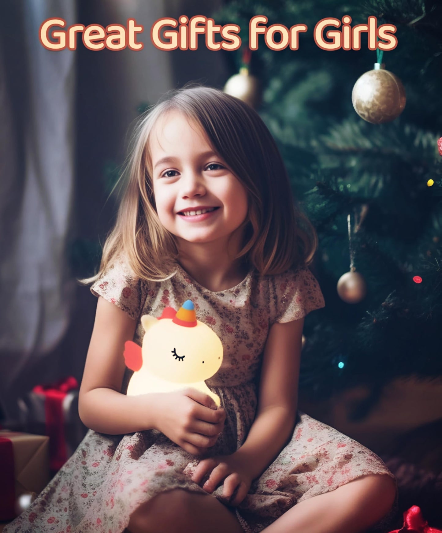 Sitting Unicorn Silicone Nightlight lamp,3-Level Dimmable Nightlight for Room Décor, Gifts Stuff for Children, Toddlers |White