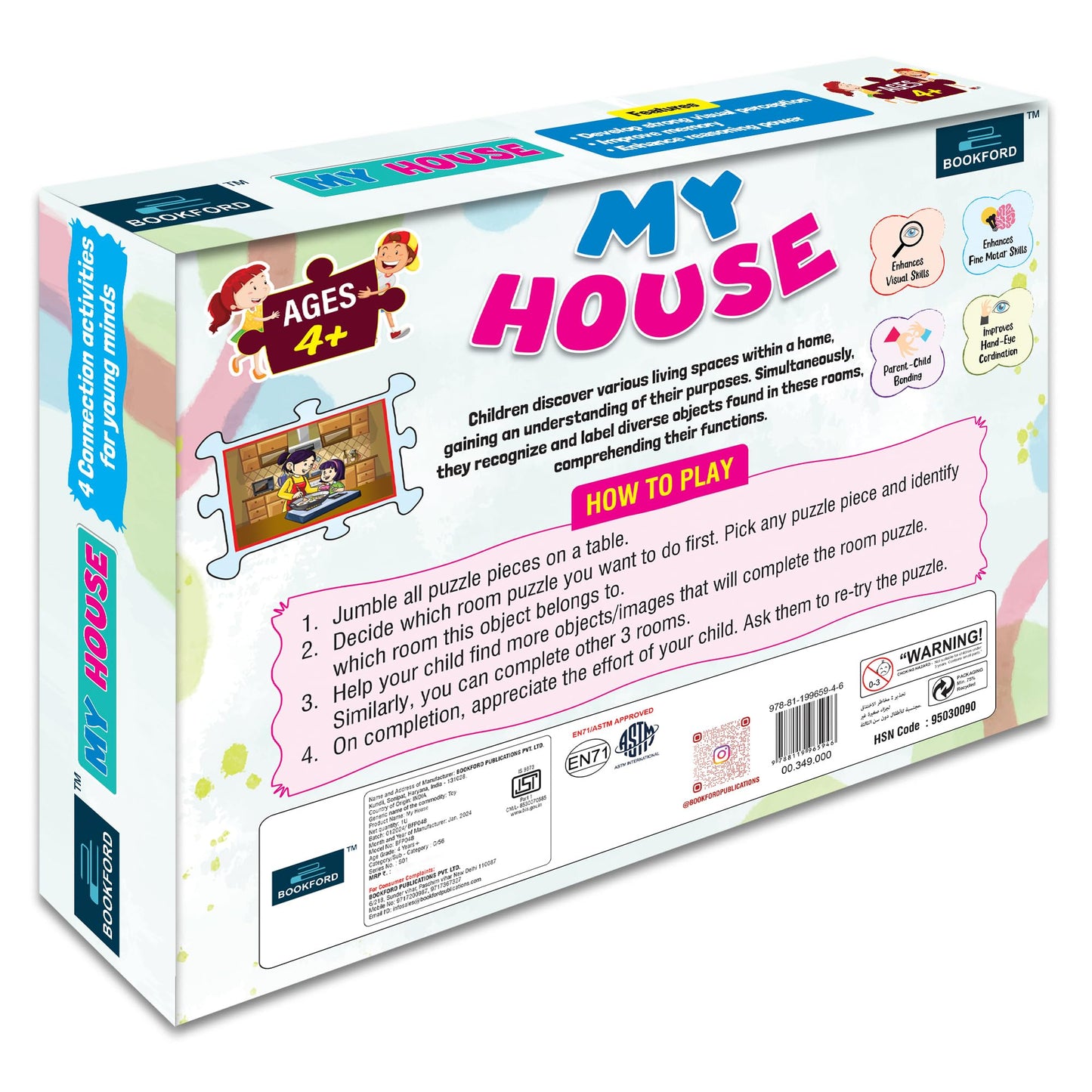 Book Ford My House Jigsaw Puzzle Game & Fun and Learning Educational Toy for Kids (36 Pieces)