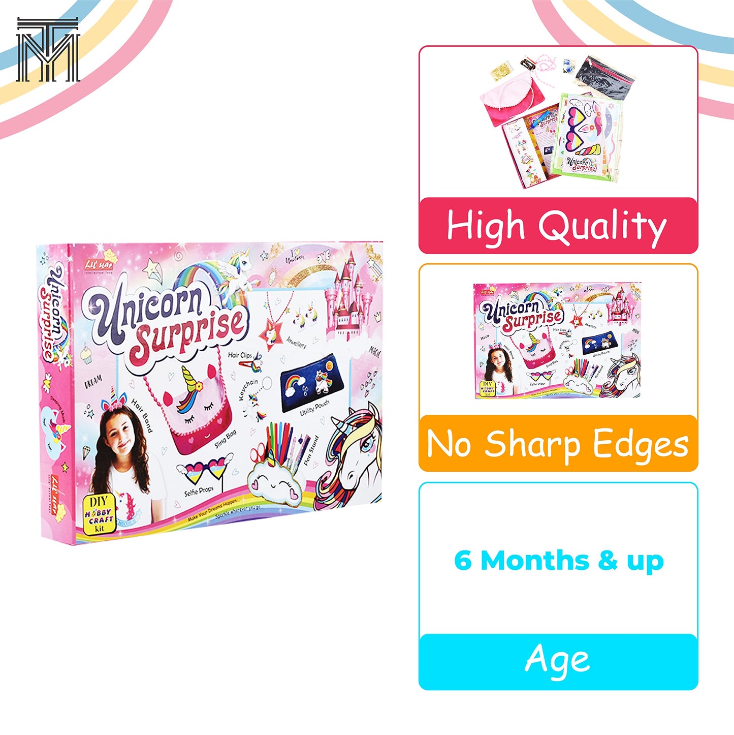 Lil' Star Unicorn Surprise Theme- DIY- Art and Craft Kit for Girls 6+ Age/Enhance Imaginary & Creative Skills