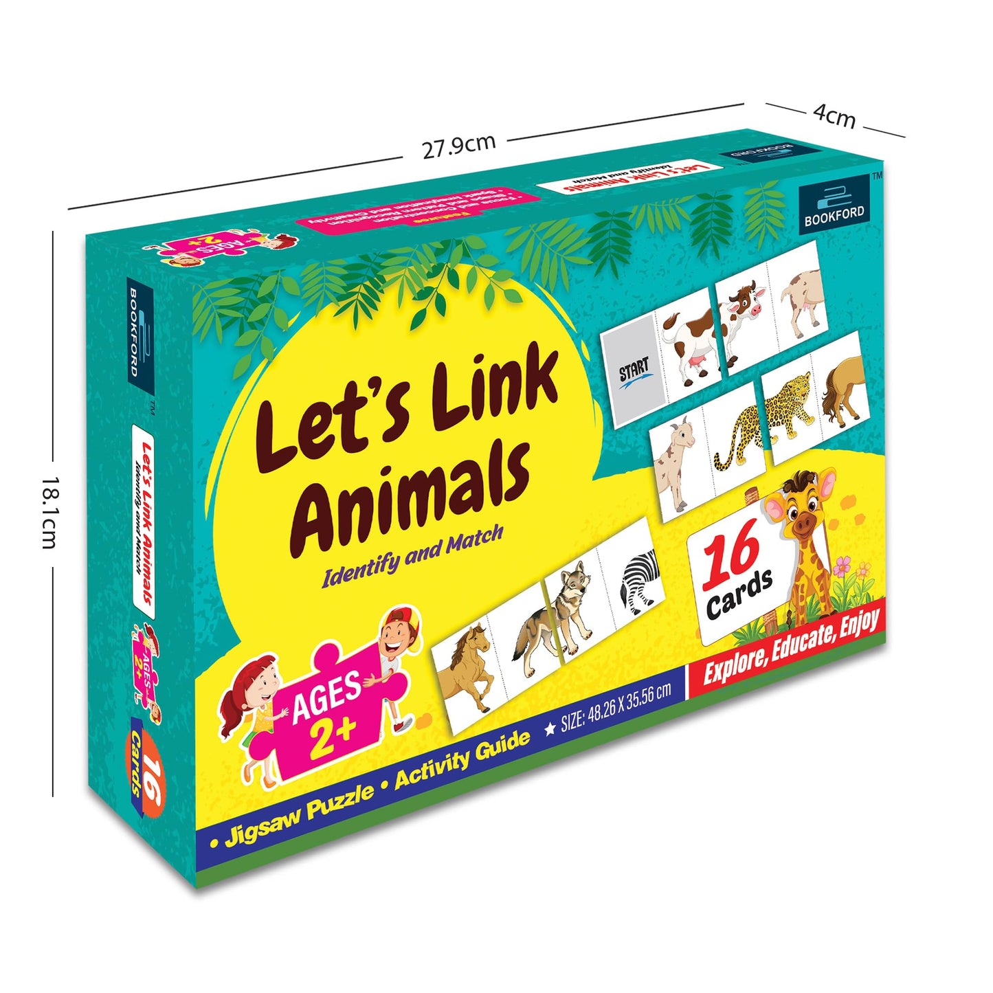 Book Ford Let's Link Animals Card Puzzle for Kids