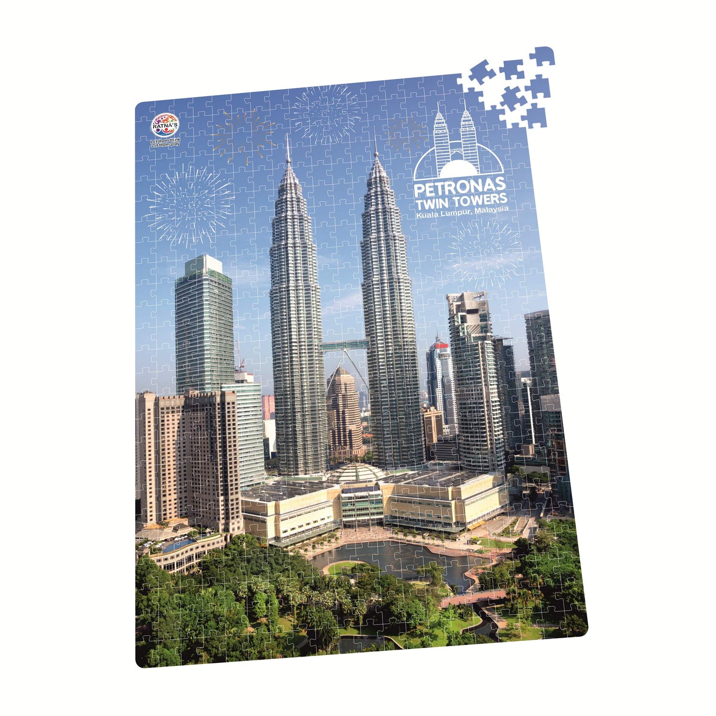 Ratna's Petronas Twin Towers Malaysia 500 Pieces Jumbo Floor Jigsaw Puzzle (Size: 98 cm * 67 cm)