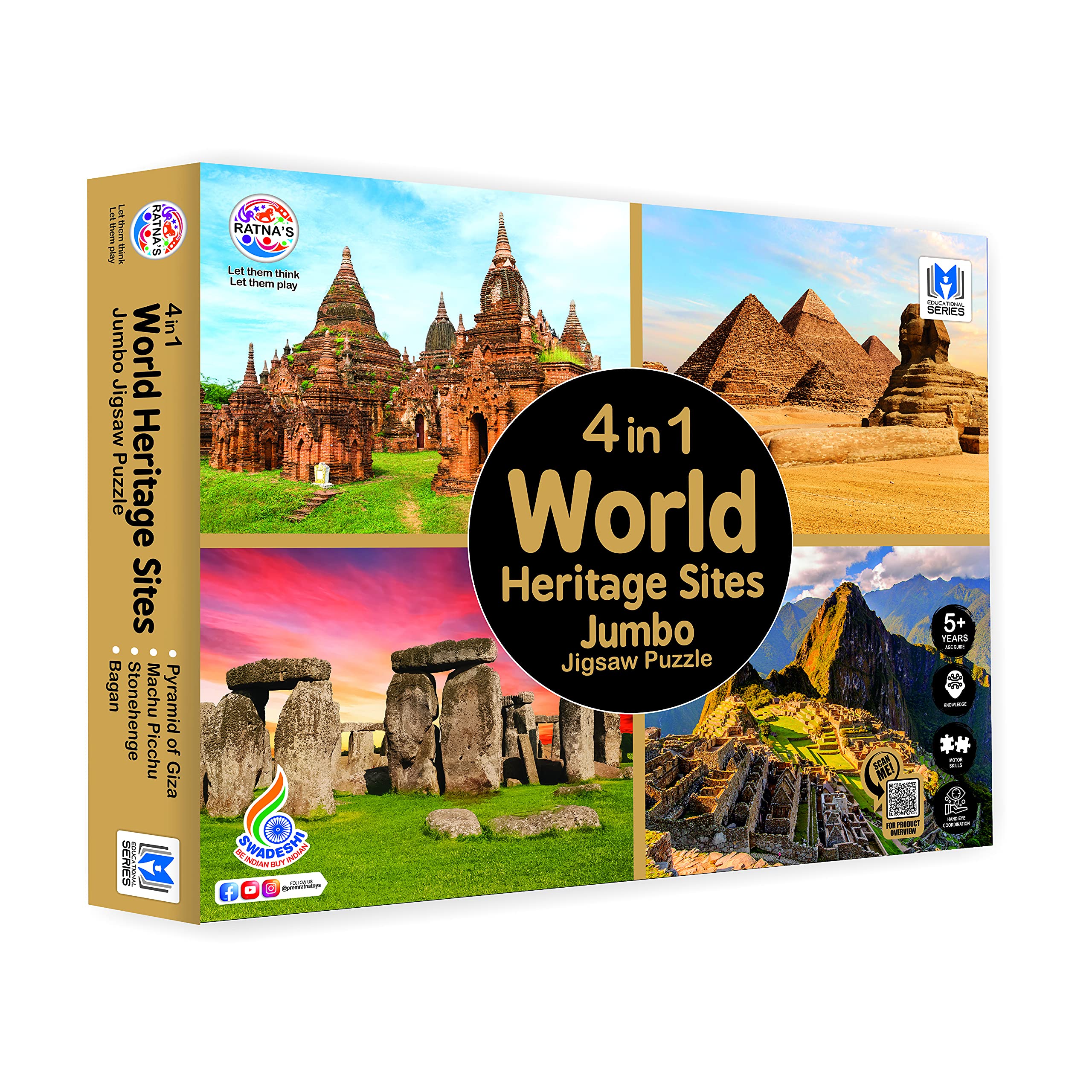 Nieves Puzzle ユトレヒト / Utrecht Ratna's 4 in 1 World Heritage Sites Jumbo Jigsaw Puzzle (4 x 99