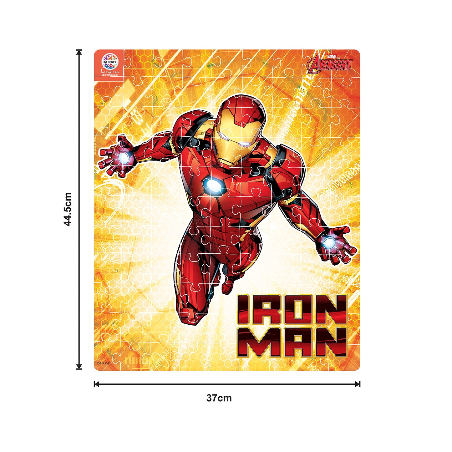 Ratna's 99 Pieces Disney & Marvel Series Jigsaw Puzzle for Kids. Puzzle Size 44.5cm X 37cm (Iron Man)
