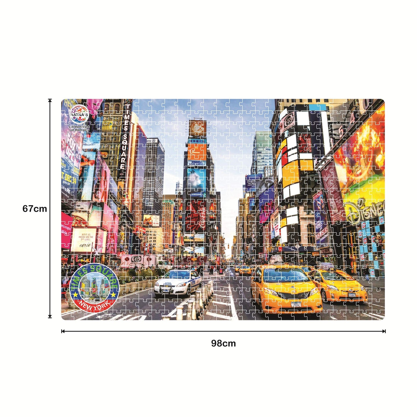 Ratna's New York Times Square 500 Pieces Jumbo Floor Jigsaw Puzzle (Size: 98 cm * 67 cm)