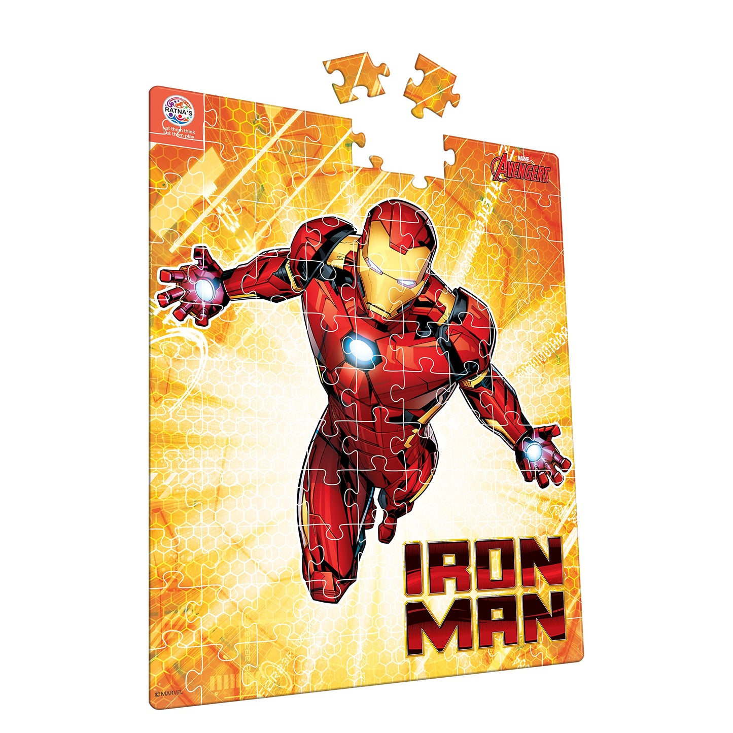 Ratna's 99 Pieces Disney & Marvel Series Jigsaw Puzzle for Kids. Puzzle Size 44.5cm X 37cm (Iron Man)