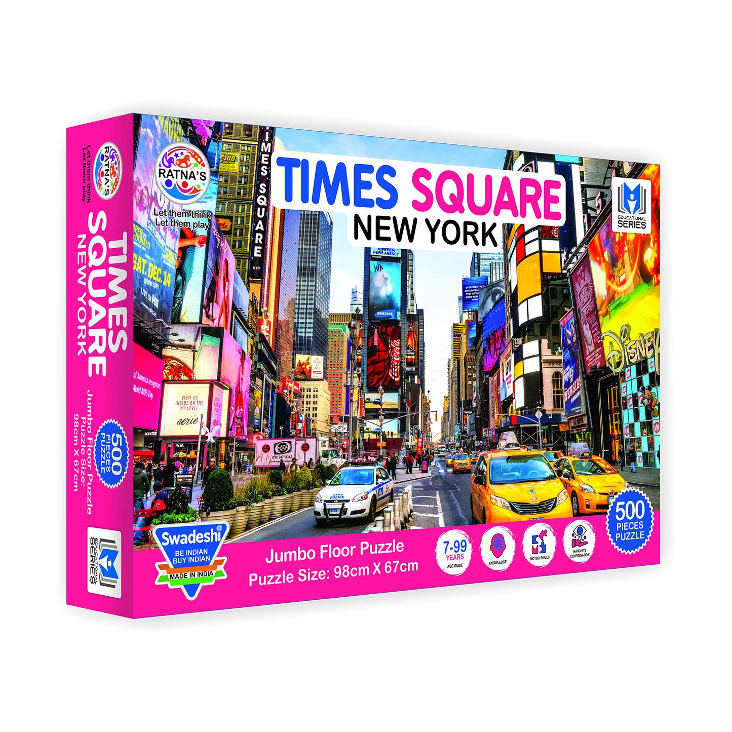 Ratna's New York Times Square 500 Pieces Jumbo Floor Jigsaw Puzzle (Size: 98 cm * 67 cm)