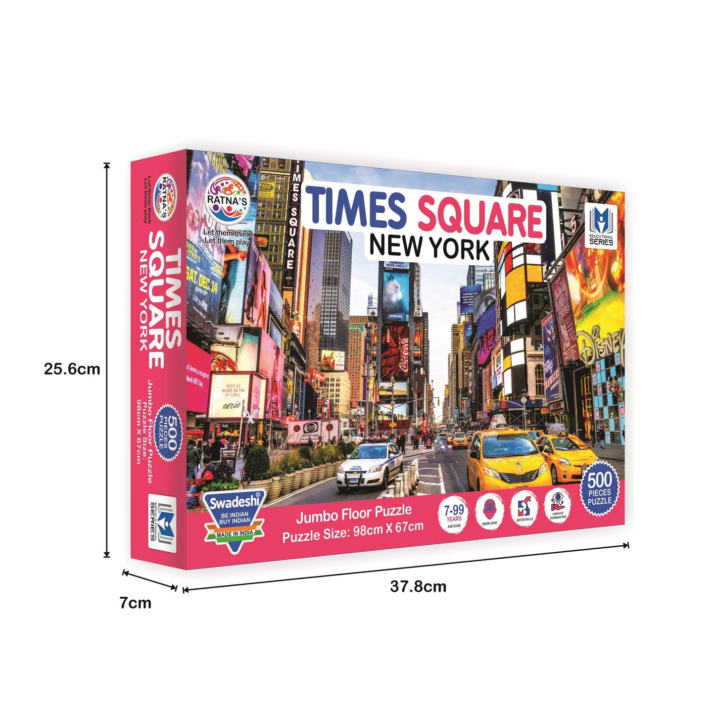 Ratna's New York Times Square 500 Pieces Jumbo Floor Jigsaw Puzzle (Size: 98 cm * 67 cm)