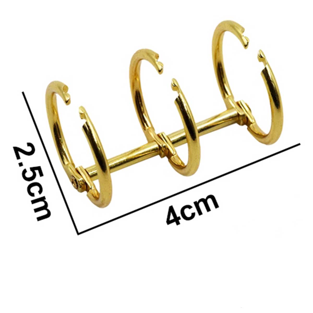 Binder Book Rings Stainless Steel | 2.5x19 mm | Pack of 2 | Scrapbook Rings