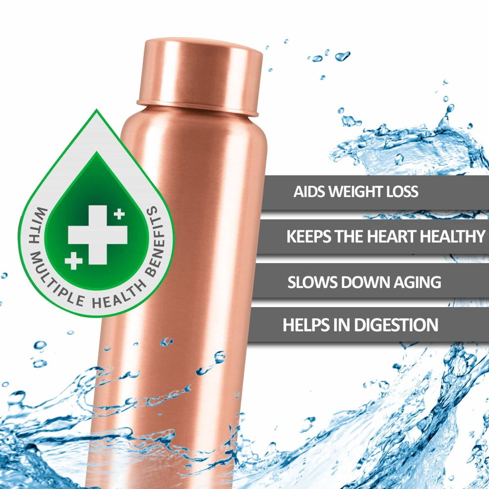 Milton Copper Aqua 1000 Water Bottle, 950 ml, Copper | 100% Leak Proof | Office Bottle | Gym Bottle | Yoga Bottle | Home | Kitchen | Hiking | Treking Bottle | Travel Bottle