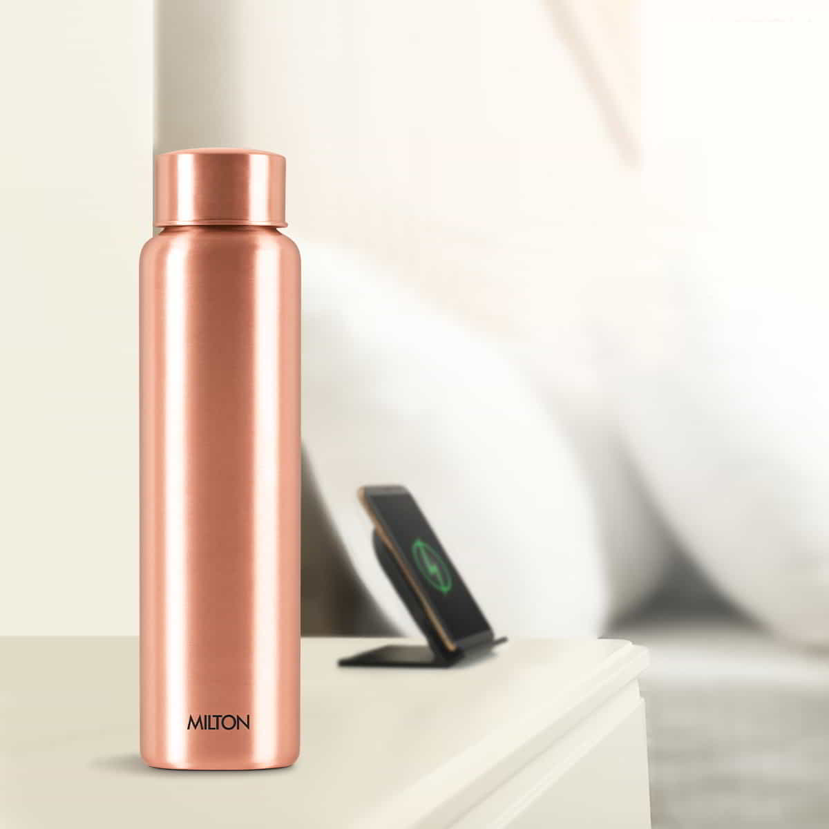 Milton Copper Aqua 1000 Water Bottle, 950 ml, Copper | 100% Leak Proof | Office Bottle | Gym Bottle | Yoga Bottle | Home | Kitchen | Hiking | Treking Bottle | Travel Bottle