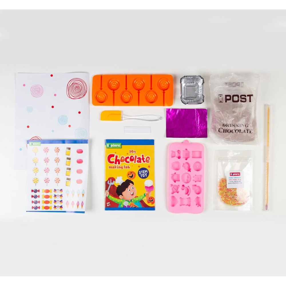 Explore My Chocolate Making Lab Learning & Educational DIY Activity Kit for Kids, STEM Learner Kit for Education and Creativity