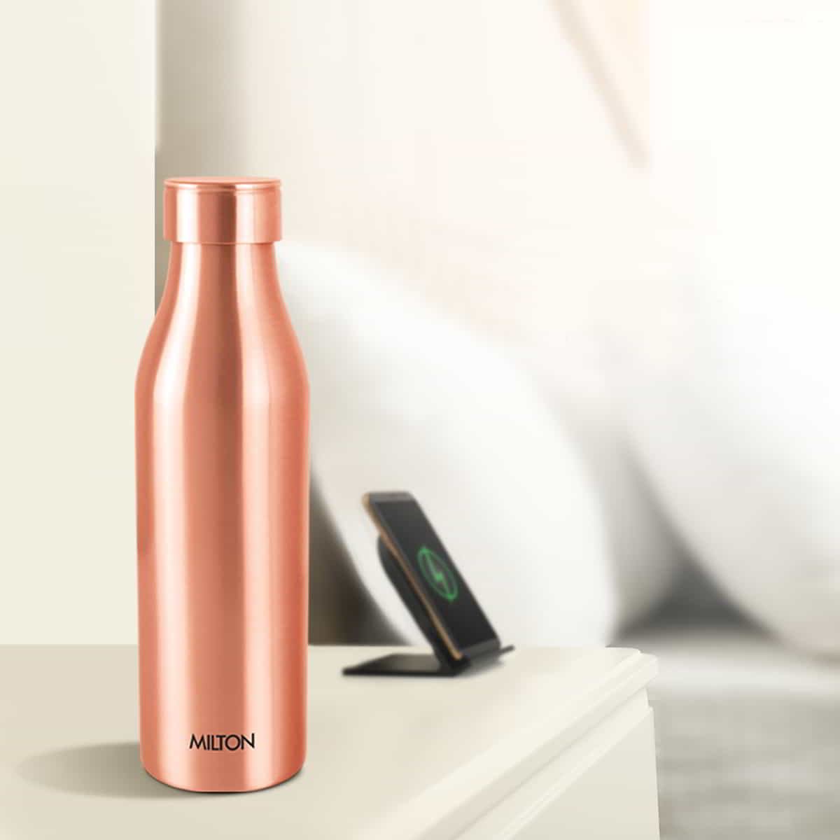 Milton Copper Charge 1000 Water Bottle, 930 ml, 1 Piece, Copper | 100% Leak Proof | Office Bottle | Gym Bottle | Yoga Bottle | Home | Kitchen | Hiking | Treking Bottle | Travel Bottle