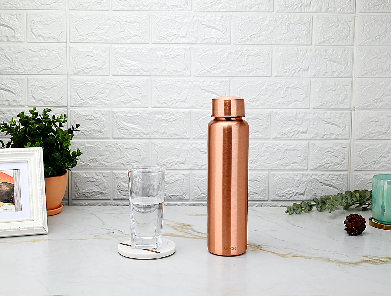 Milton Copper Aqua 1000 Water Bottle, 950 ml, Copper | 100% Leak Proof | Office Bottle | Gym Bottle | Yoga Bottle | Home | Kitchen | Hiking | Treking Bottle | Travel Bottle