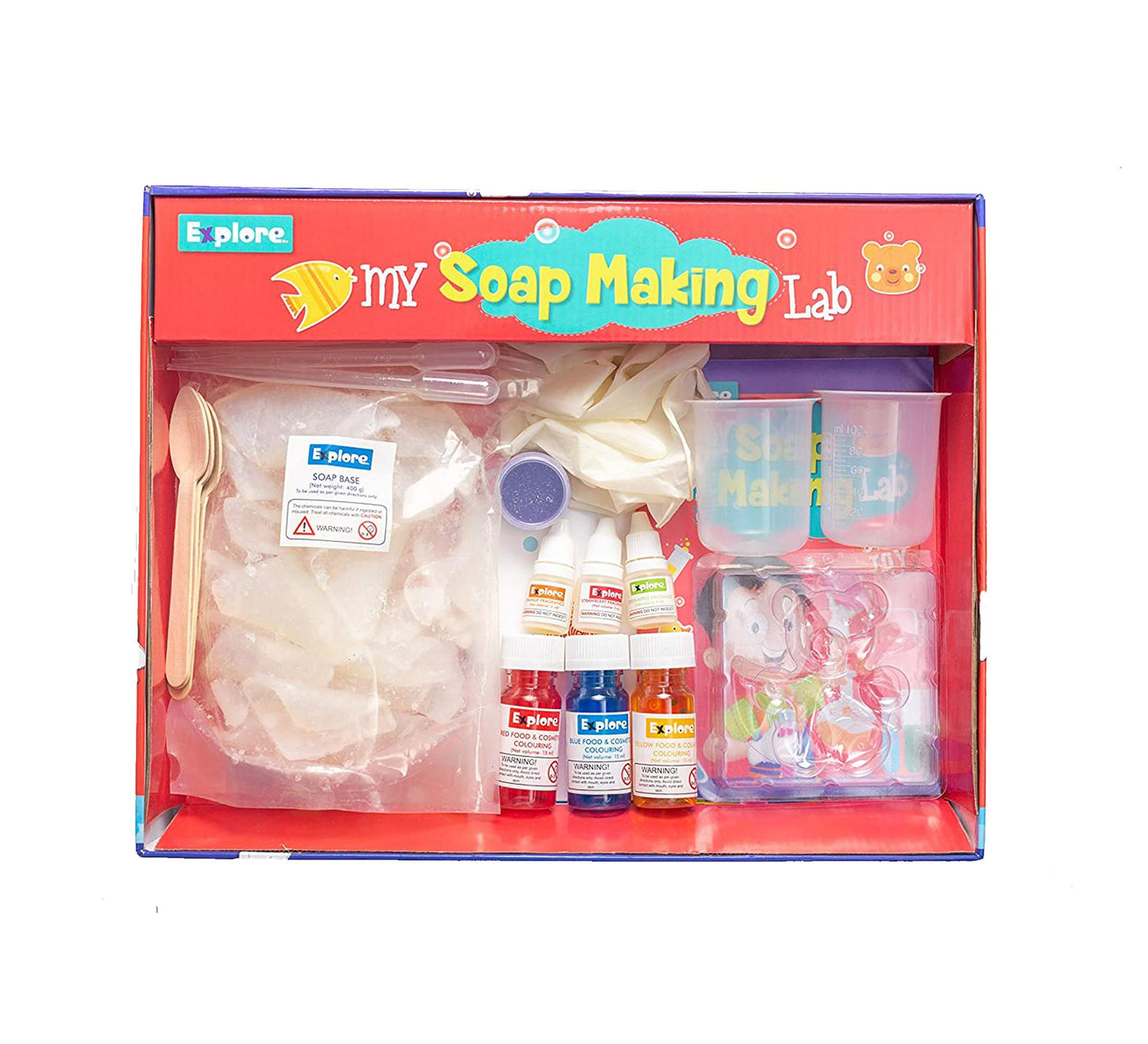 Explore My Soap Making Lab Science Learning & Educational DIY Activity Kit for Kids, STEM Learner Kit for Education and Creativity