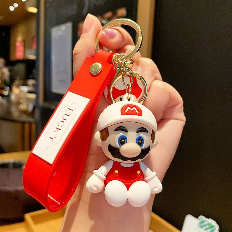 Super Mario Cartoon 3D Silicone High -Quality PVC Material Keychain