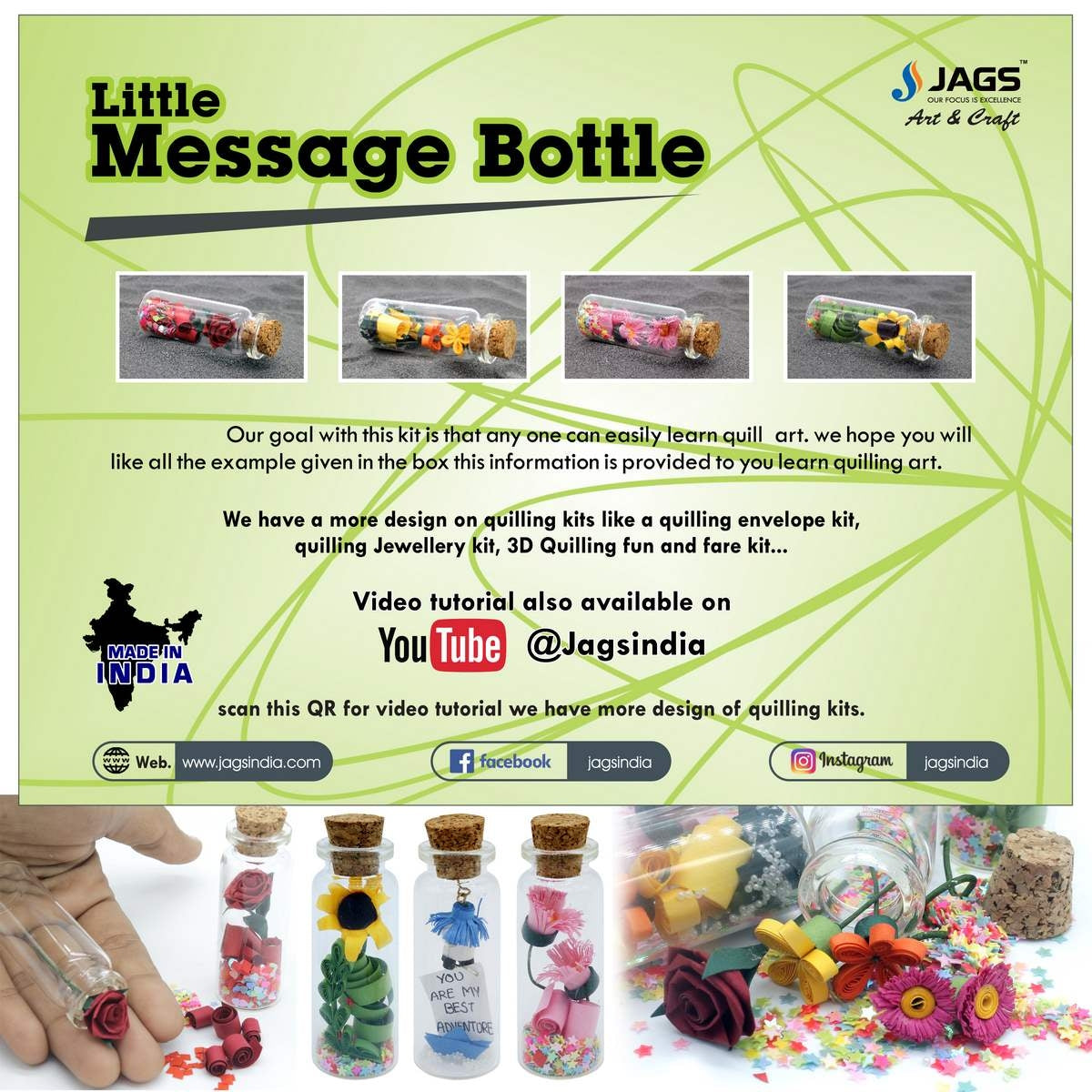 Jags Glass Message Bottle Kit