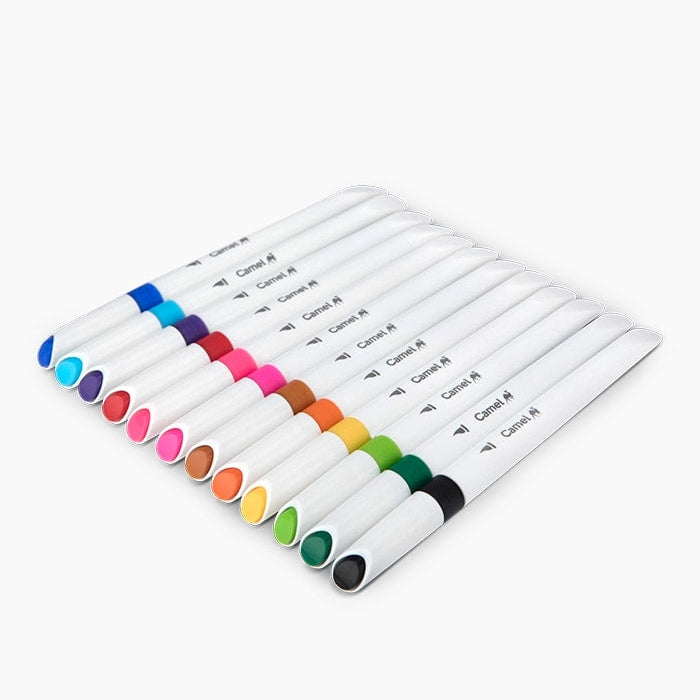 Camel Brush Pens- Assorted Pack of 12 Shades