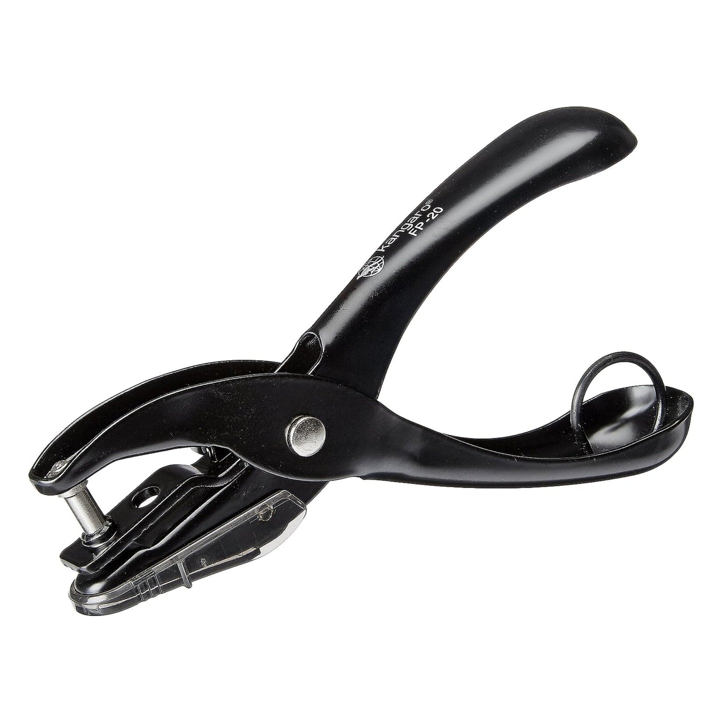 Kangaro Desk Essentials FP-20 1 Hole Single handed Eyelet Forming Paper Punch Chip Holder With Durable Steel Consecution